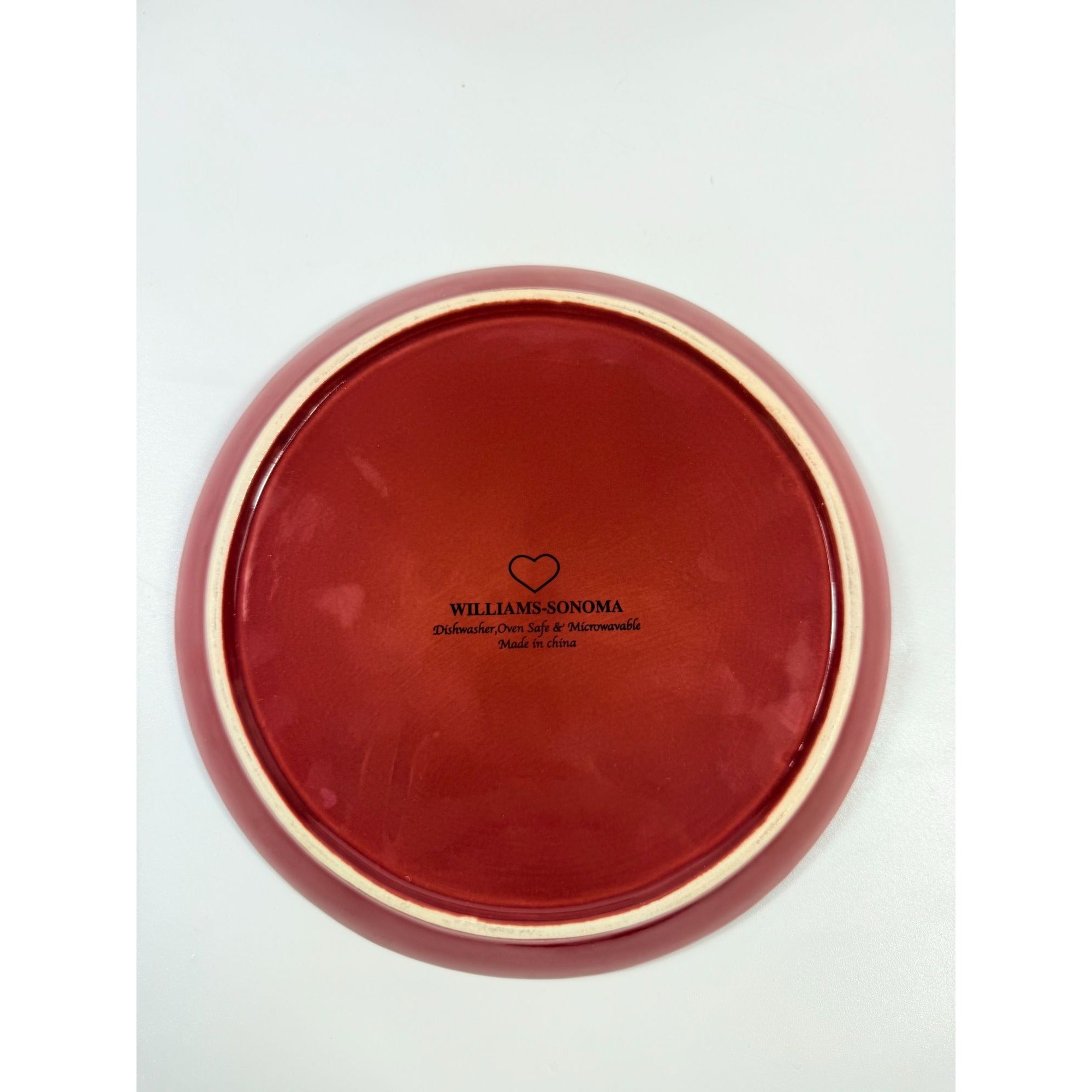 Williams Sonoma Varages Fondue Appetizer Divided Plates 8" Burgandy Set 6 | Replacement China Ceramic Porcelain Belvedere Pomegrante Vintage
