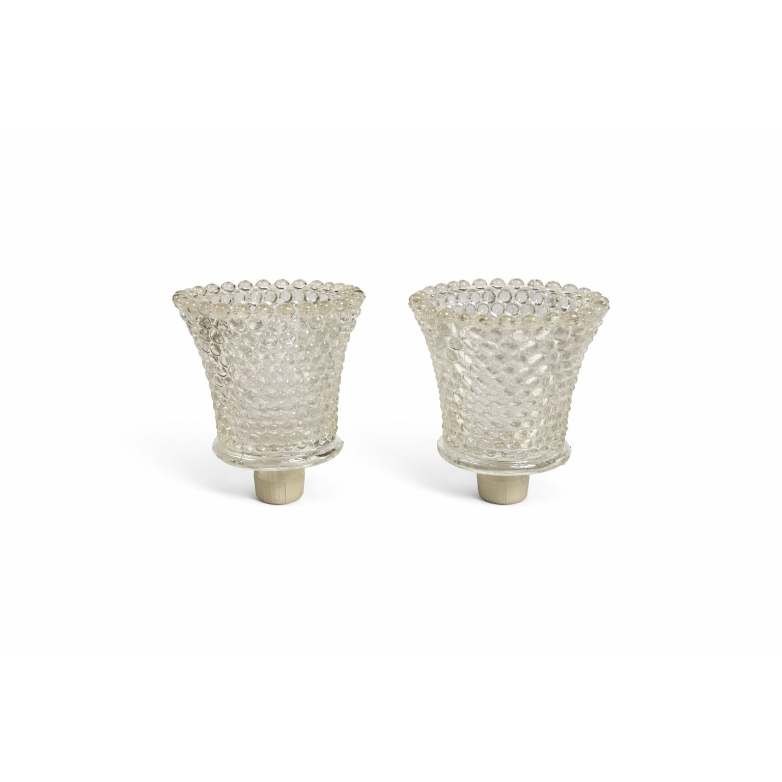 Votive Peg Candle Holder Pair Set 2 Hobnail Dot Clear Glass Tea Light Candle Holder Vintage Home Table Mantle Decor Decorative Accents