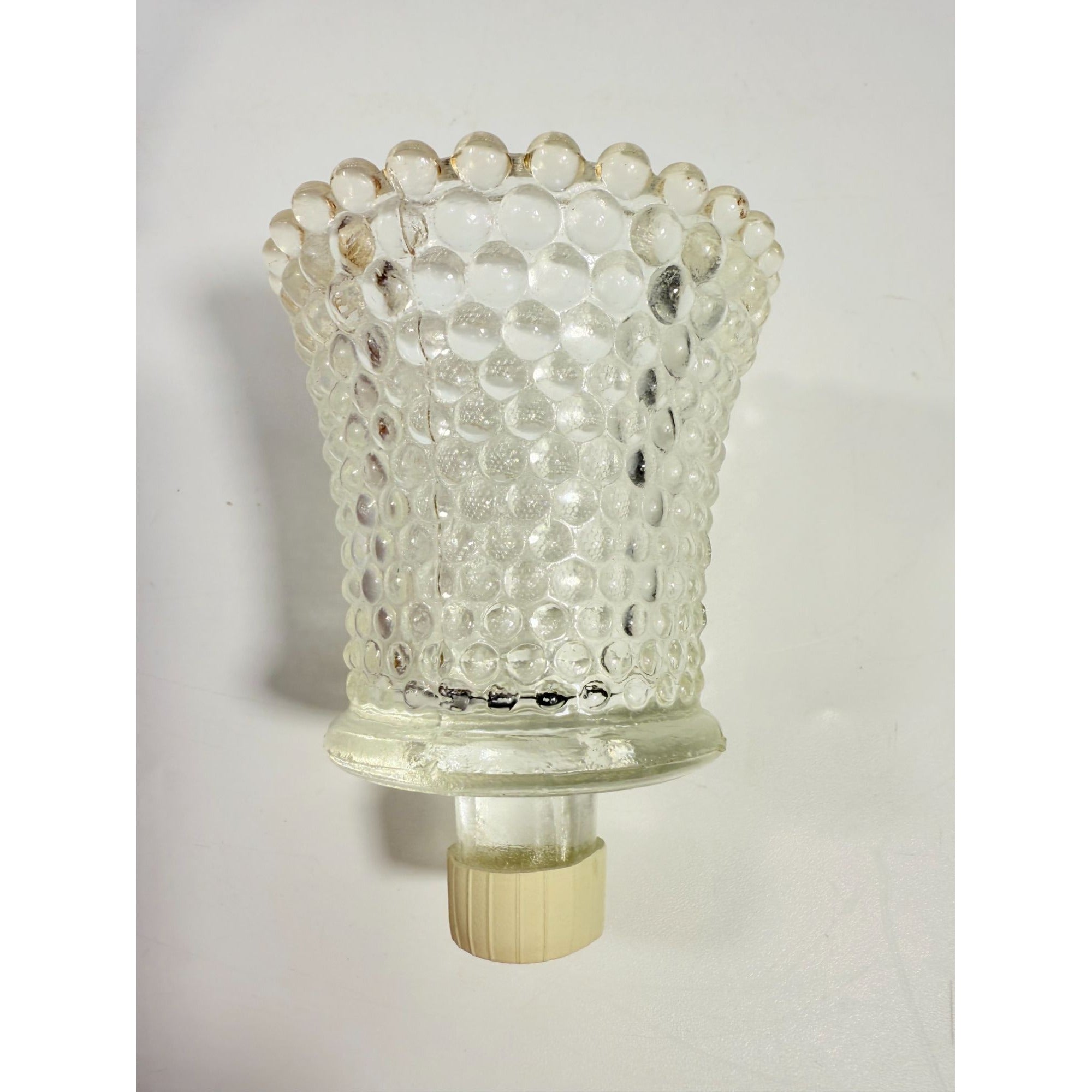 Votive Peg Candle Holder Pair Set 2 Hobnail Dot Clear Glass Tea Light Candle Holder Vintage Home Table Mantle Decor Decorative Accents