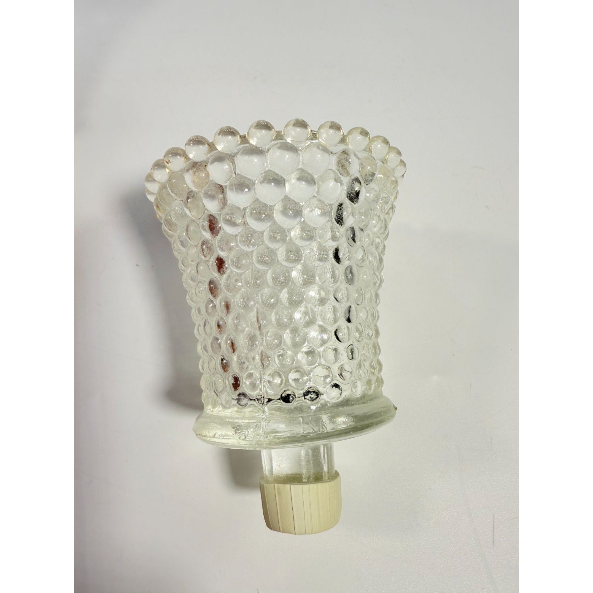 Votive Peg Candle Holder Pair Set 2 Hobnail Dot Clear Glass Tea Light Candle Holder Vintage Home Table Mantle Decor Decorative Accents