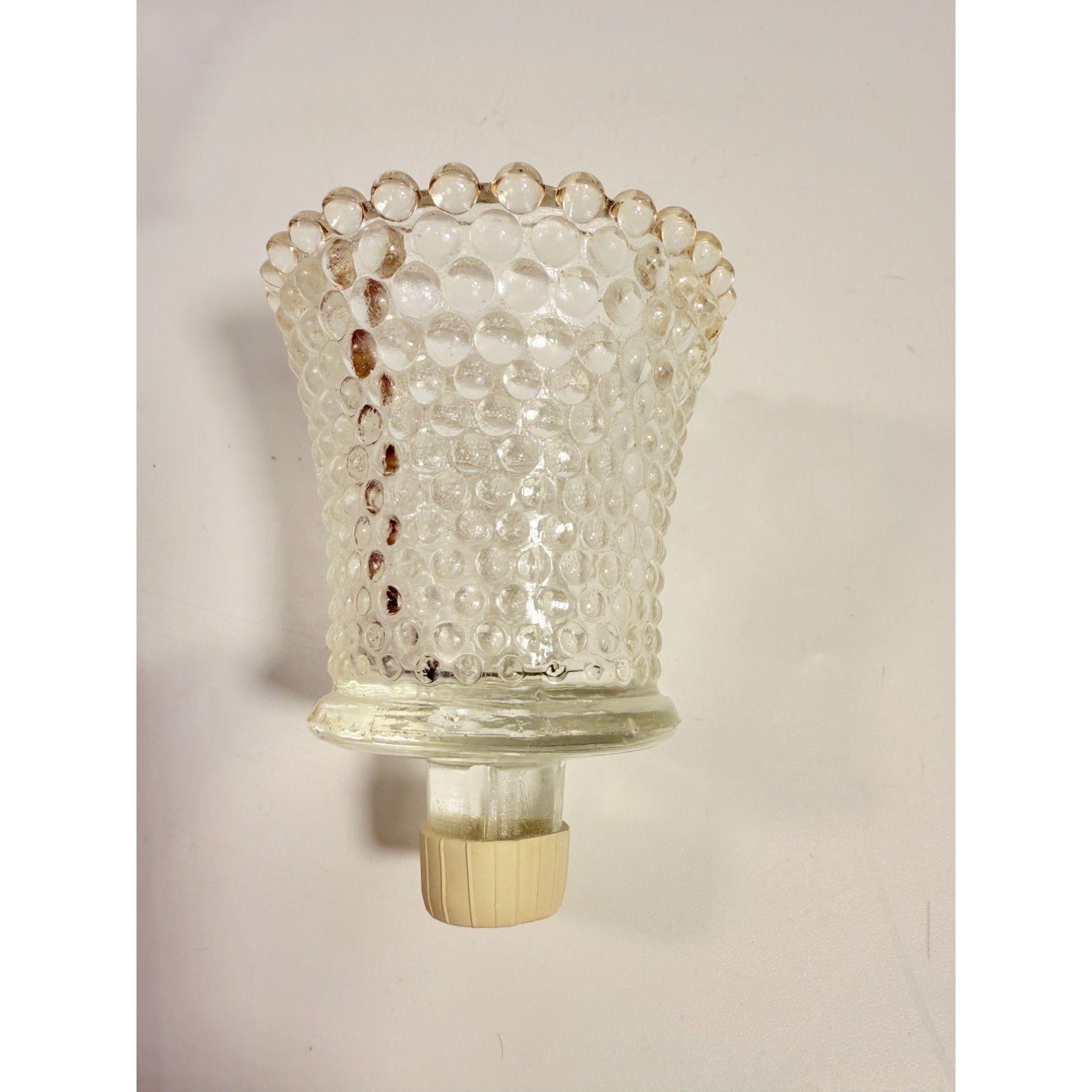 Votive Peg Candle Holder Pair Set 2 Hobnail Dot Clear Glass Tea Light Candle Holder Vintage Home Table Mantle Decor Decorative Accents