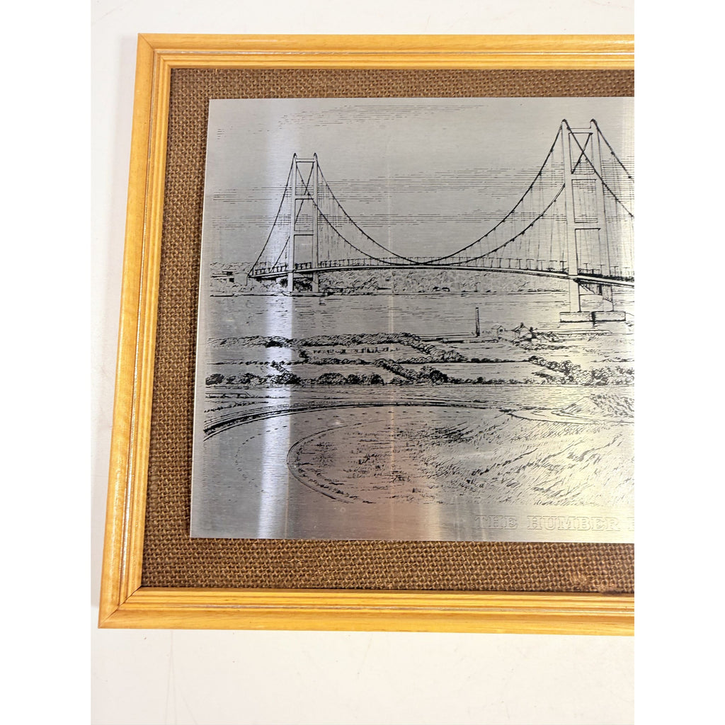 Wall Art Metal Etching Humber Bridge Stuart Garland England Travel Souvenir Travel Suspension Office Home Decor Collectible