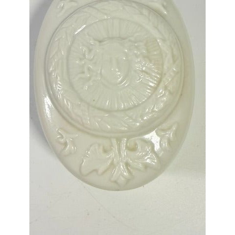 Trinket Jewelry Box White Porcelain Sun King Palais De Versailles French Elizabeth Arden Made in Japan Vintage Vanity Bedside Table Boudoir