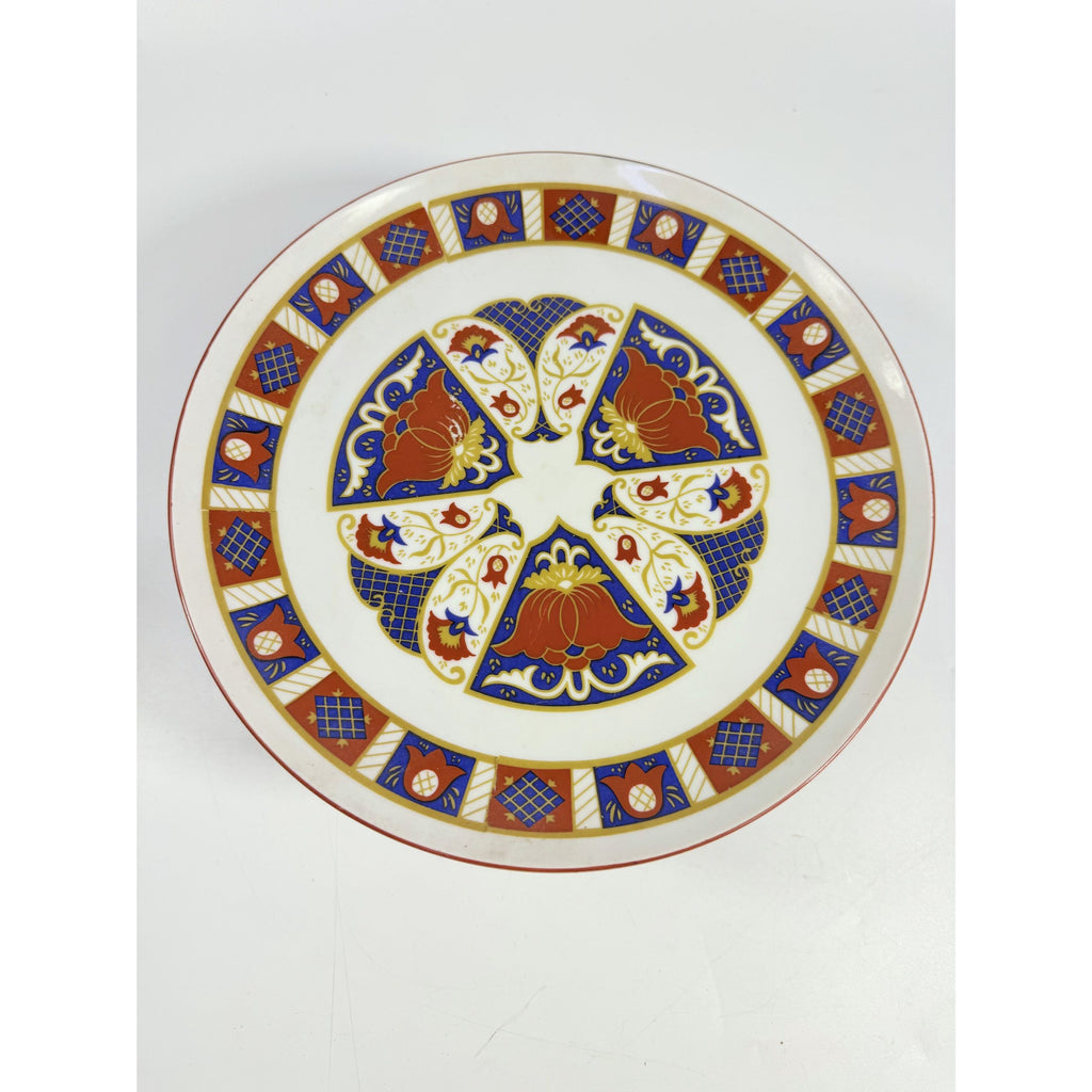 Pedestal Cake Plate Imari Seymour Mann Derbyshire Footed Replacement China Vintage Serving Pieces Red Blue Gold Vintage Japan Porcelain