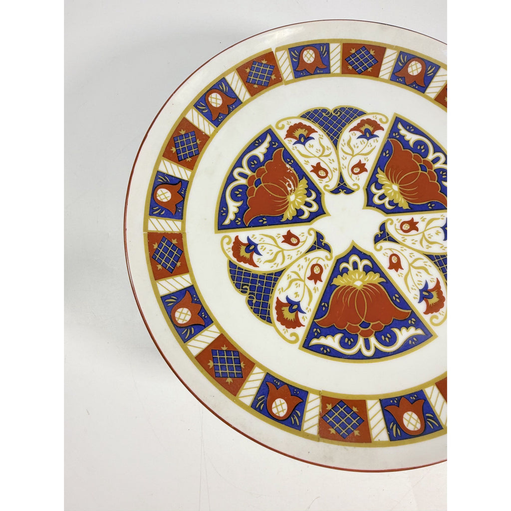 Pedestal Cake Plate Imari Seymour Mann Derbyshire Footed Replacement China Vintage Serving Pieces Red Blue Gold Vintage Japan Porcelain