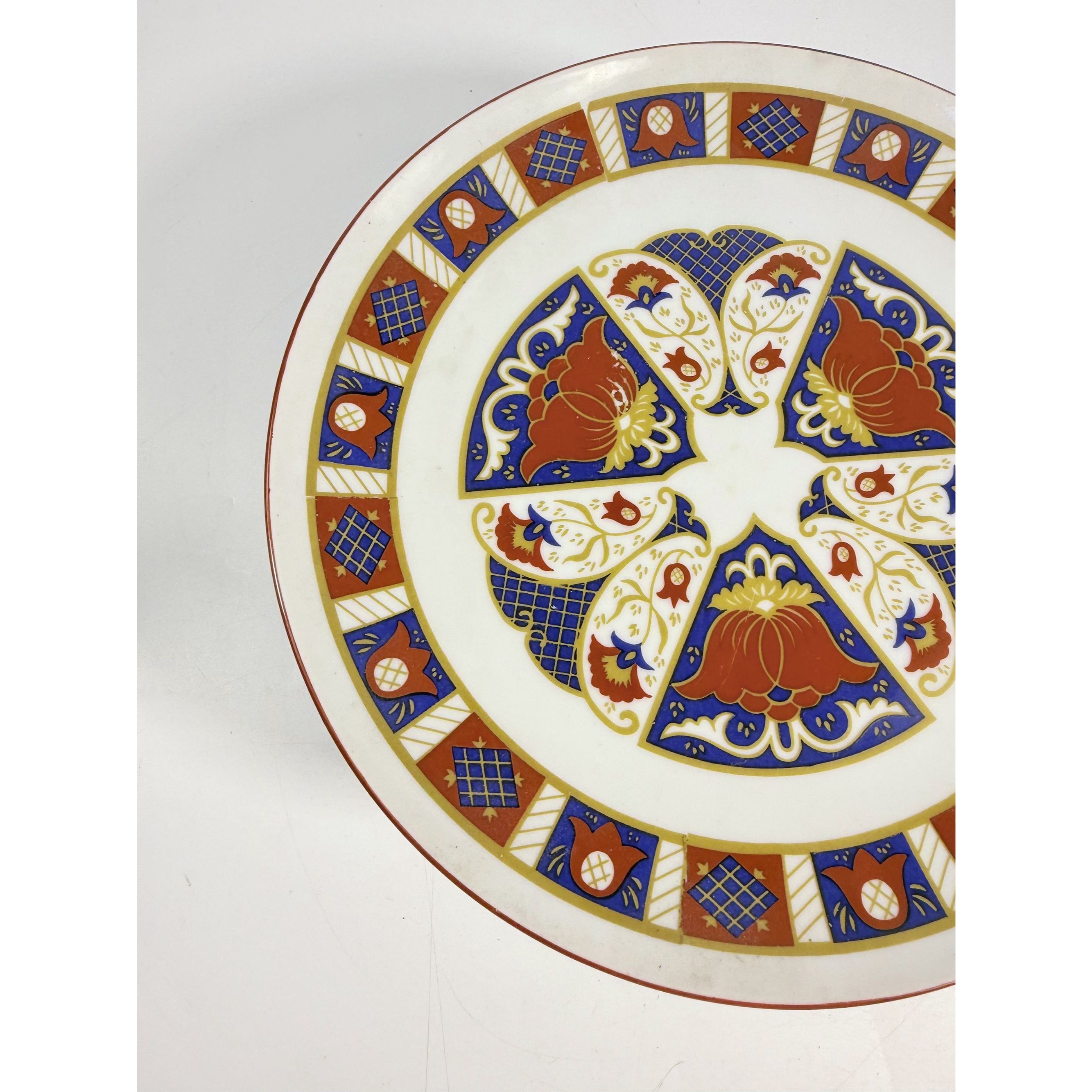 Pedestal Cake Plate Imari Seymour Mann Derbyshire Footed Replacement China Vintage Serving Pieces Red Blue Gold Vintage Japan Porcelain