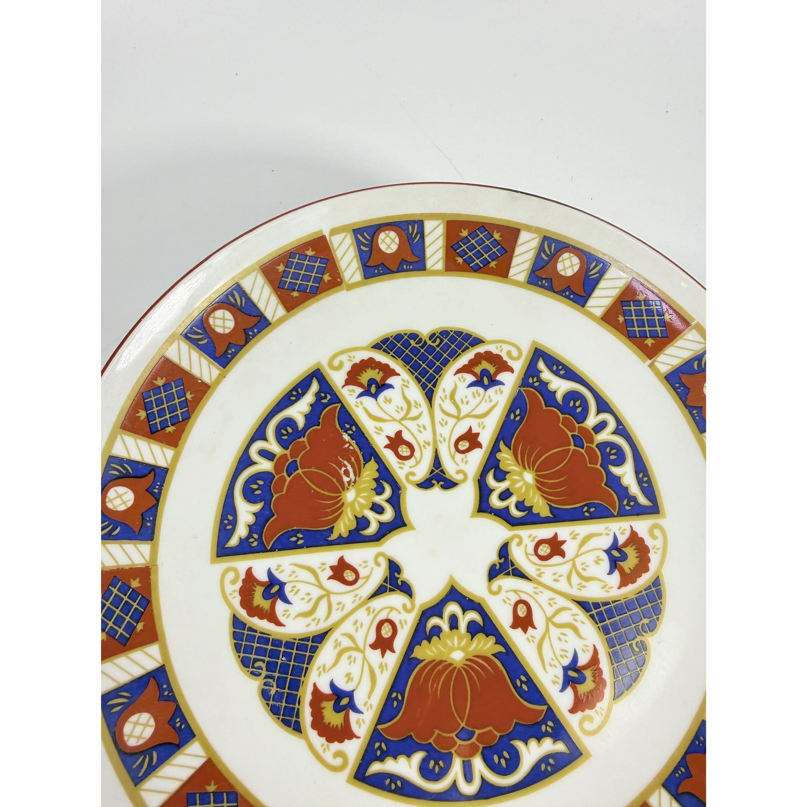 Pedestal Cake Plate Imari Seymour Mann Derbyshire Footed Replacement China Vintage Serving Pieces Red Blue Gold Vintage Japan Porcelain
