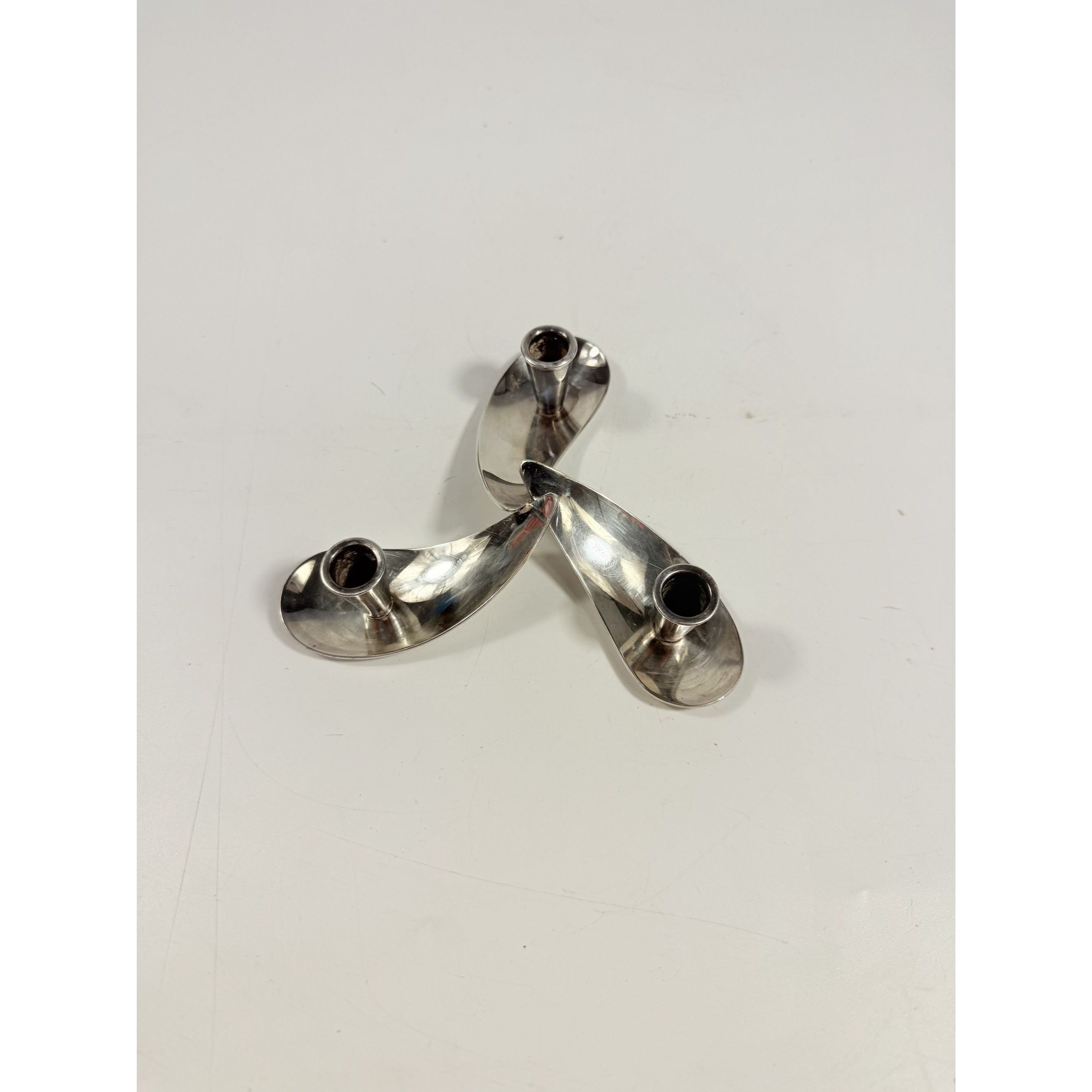 Danish Candle Holder Propeller Carl F Christiansen Candlestick Silver Plated Coastal Nautical Home Table Decor Decorative Acents Vintage