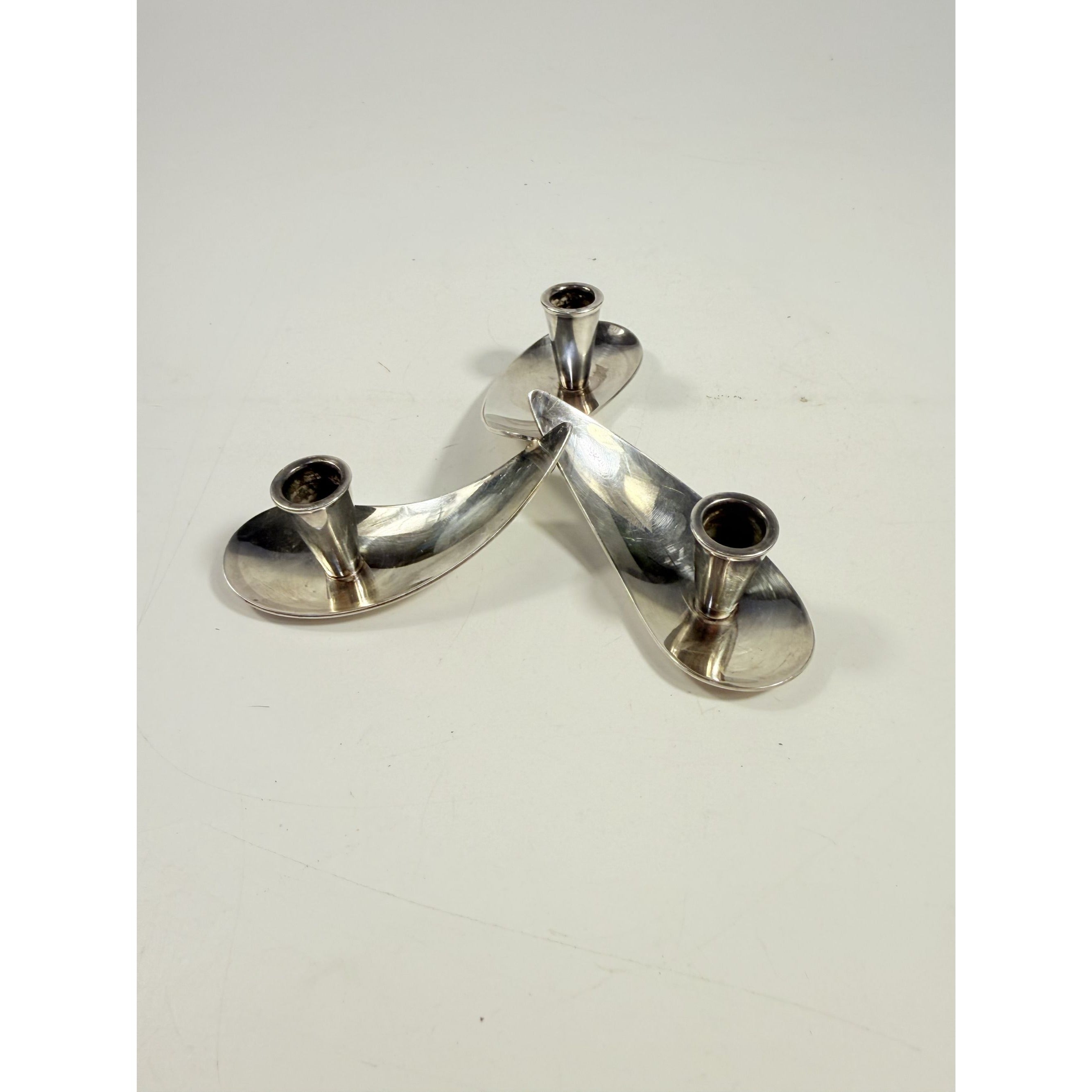 Danish Candle Holder Propeller Carl F Christiansen Candlestick Silver Plated Coastal Nautical Home Table Decor Decorative Acents Vintage