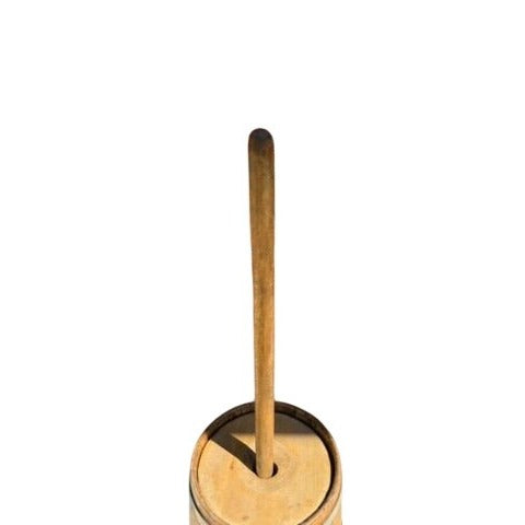 Wooden Butter Churn Iron Rings Lid 15 Gallon Lid Dasher Barrel Style Kitchen Equiptment Vintage Farmhouse Primitive Rustic Decorative Accent