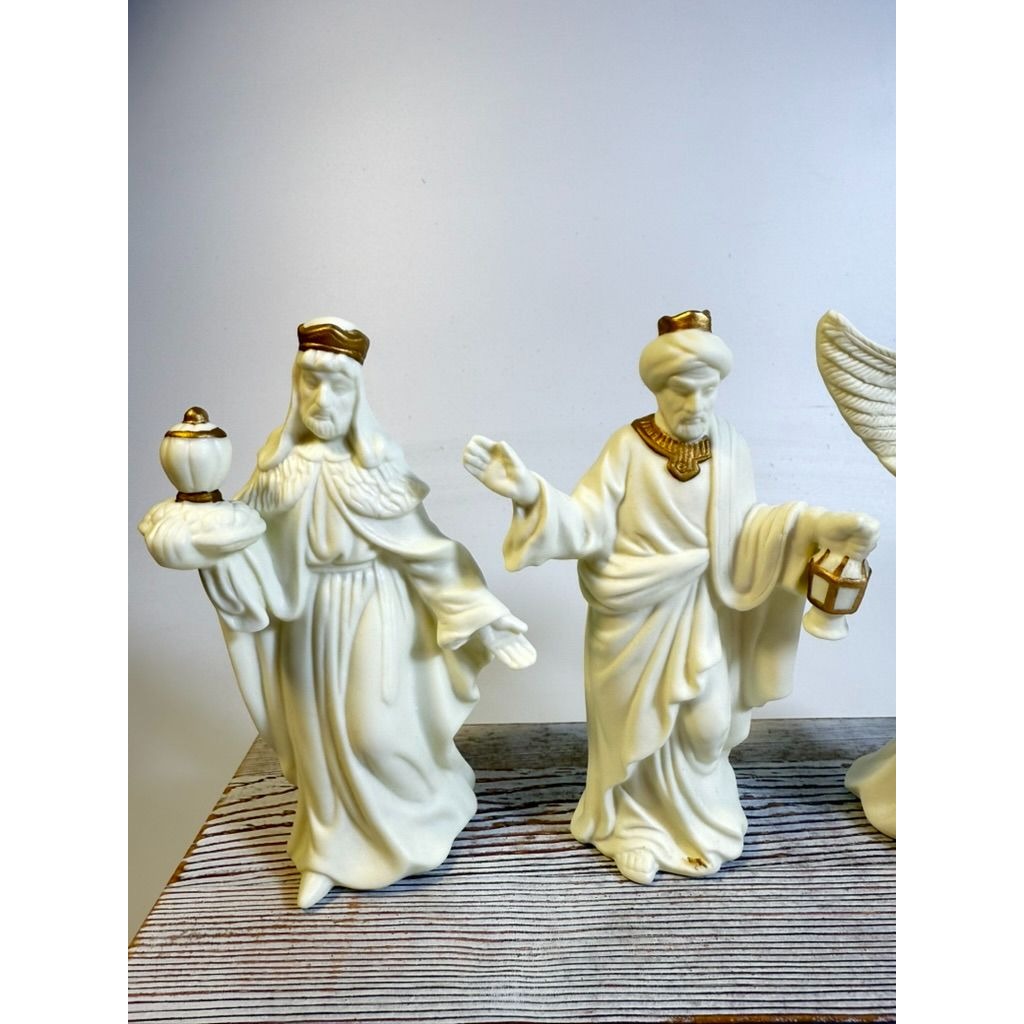 Nativity Set 13 Piece Jade Porecelain Belk Holiday Home Accents Vintage Porcelain Collectible Christmas Religious Seasonal Decor