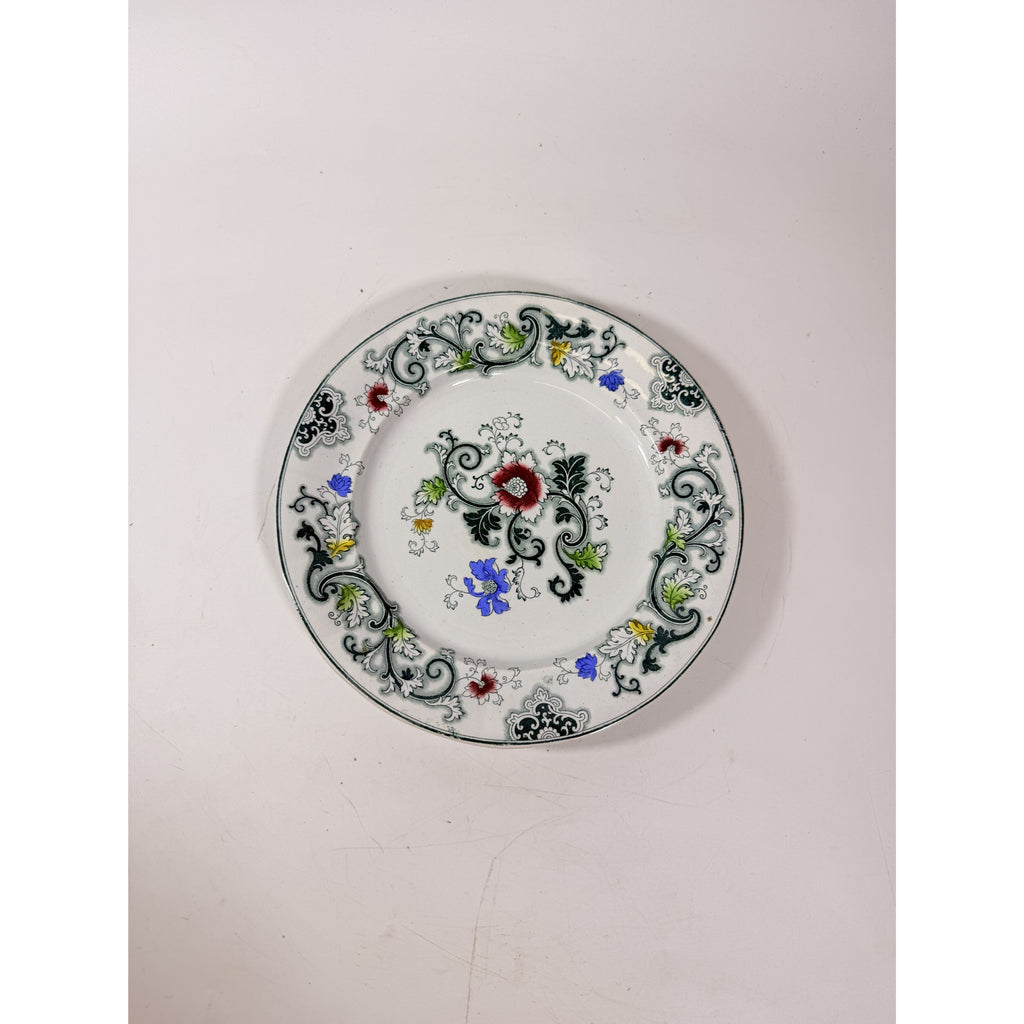 Transferware Ironstone Dinner Plate Francis Morley Aurora Blue Green Transfer ware 9 1/4” Plate Circa 1845-1858