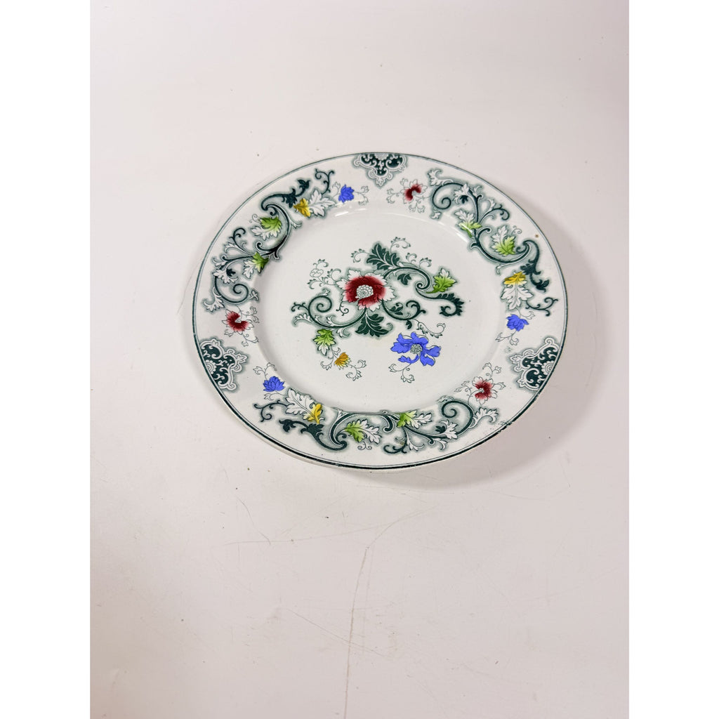 Transferware Ironstone Dinner Plate Francis Morley Aurora Blue Green Transfer ware 9 1/4” Plate Circa 1845-1858