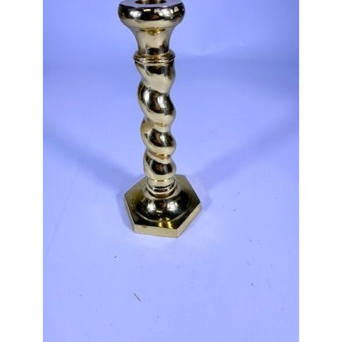 Brass Candlestick Barley Twist Spiral Twisted Andrea by Sadek Candle Holder Table Shelf Decor Traditional Nancy Myers Style Wedding