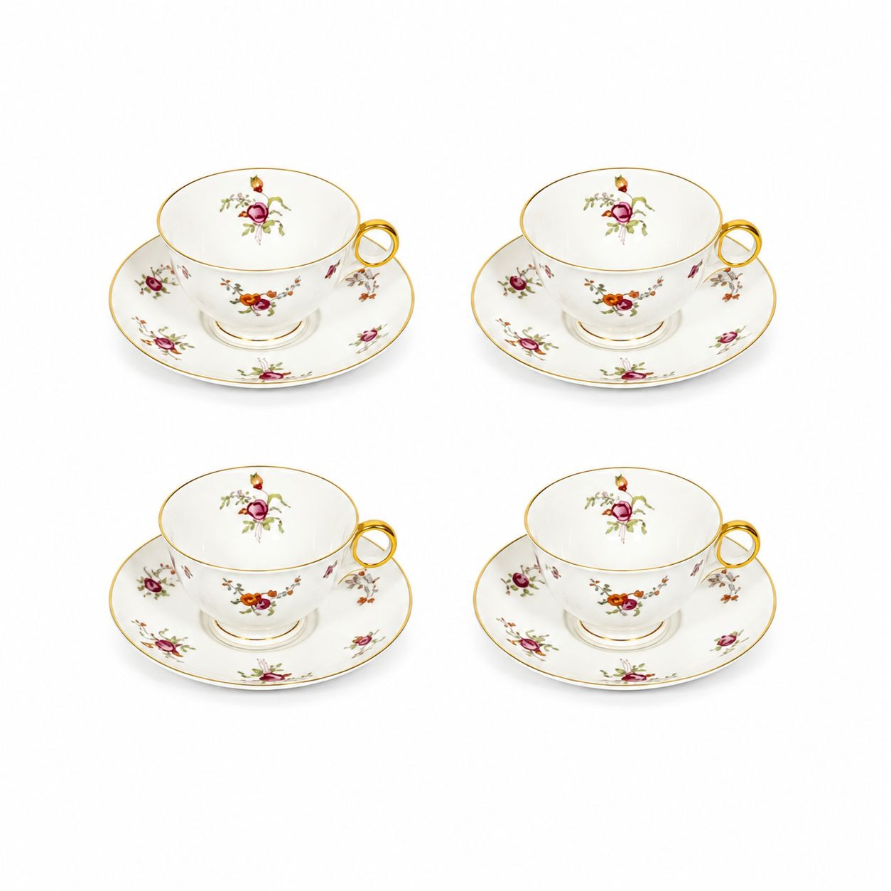 Footed Demitasse Cup & Saucer Set Haviland Migonette Limoges France Replacement China French Floral Bone Vintage Wedding