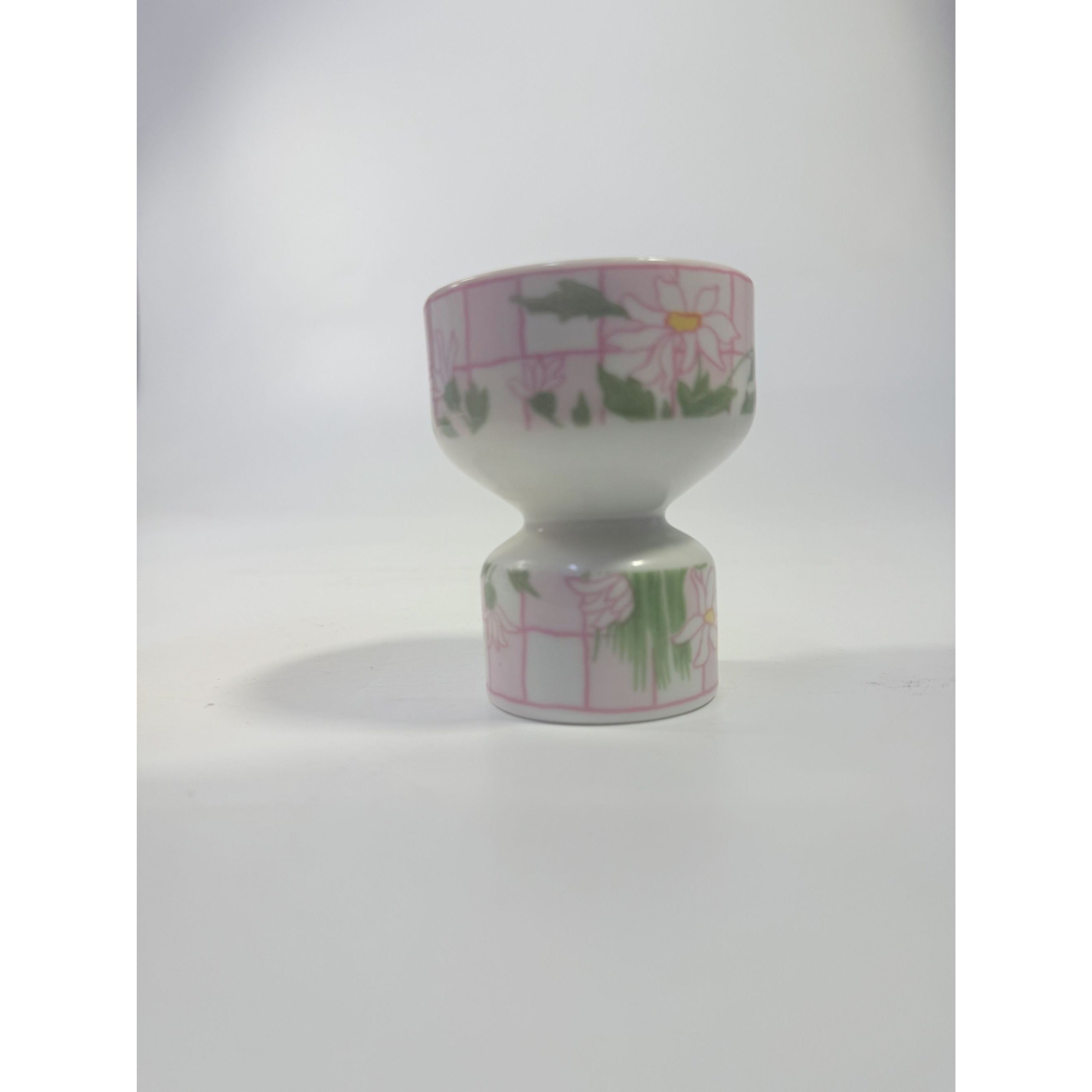 Egg Cup Franci Villa Vanilla Daisies Taste Setter Vintage Palm Beach Regency Mid Mod Porcelain Ceramic Childrens Size Tea Party
