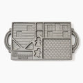 Cast Iron John Wright The Gingerbread House Non-Stick Double Sided Baking Mold Tray Bakeware Collectible Cookware Handled Kitchenware