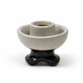 Porcelain Insulator Mushroom Saddle Back Mouse Ear Grey Brown Antique Electrical Chance Candle Holder Home Decor Historical Collectible