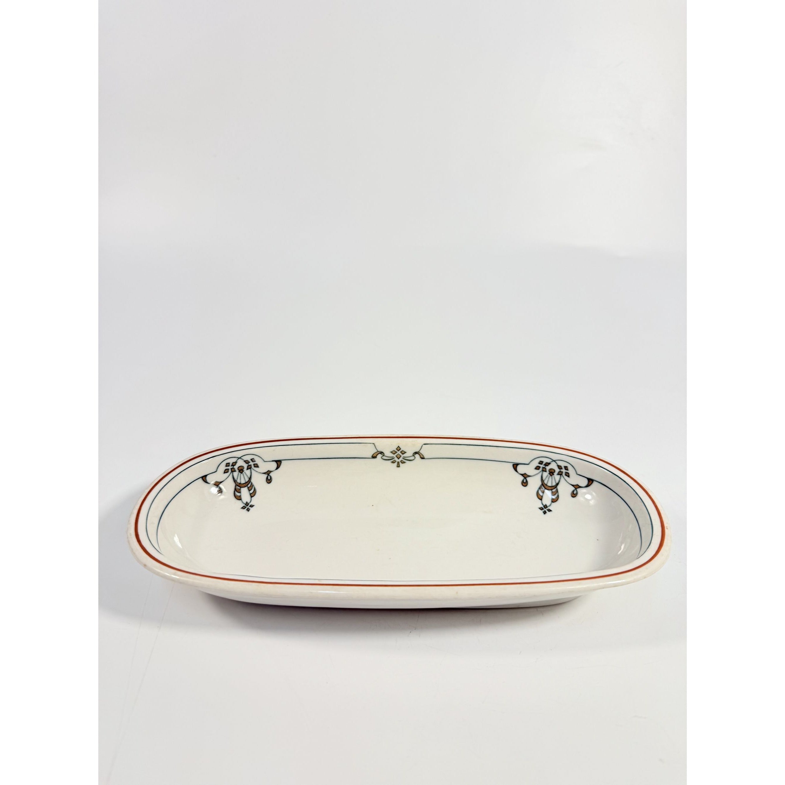 Serving Bowl Platter Mini Bowl Scrammel Trenton Restaurant Ware Art Decor Replacement China Oval Art Decor Vintage Shallow  Serveware