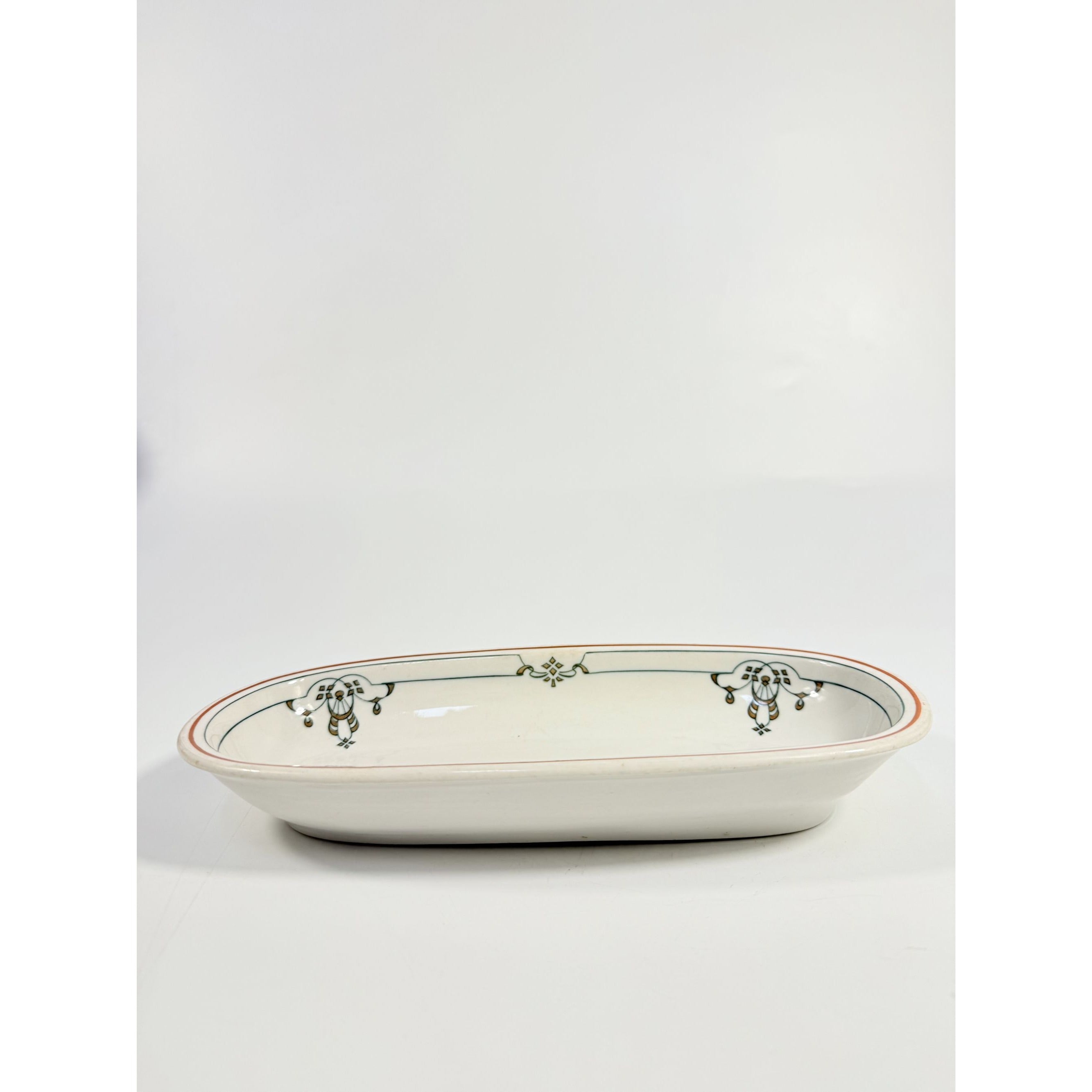 Serving Bowl Platter Mini Bowl Scrammel Trenton Restaurant Ware Art Decor Replacement China Oval Art Decor Vintage Shallow  Serveware