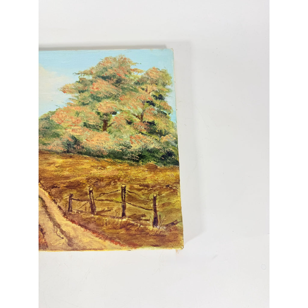 OIl on Canvas Unsigned Pastoral Rustic Hand Painted Unique Home Decor Art