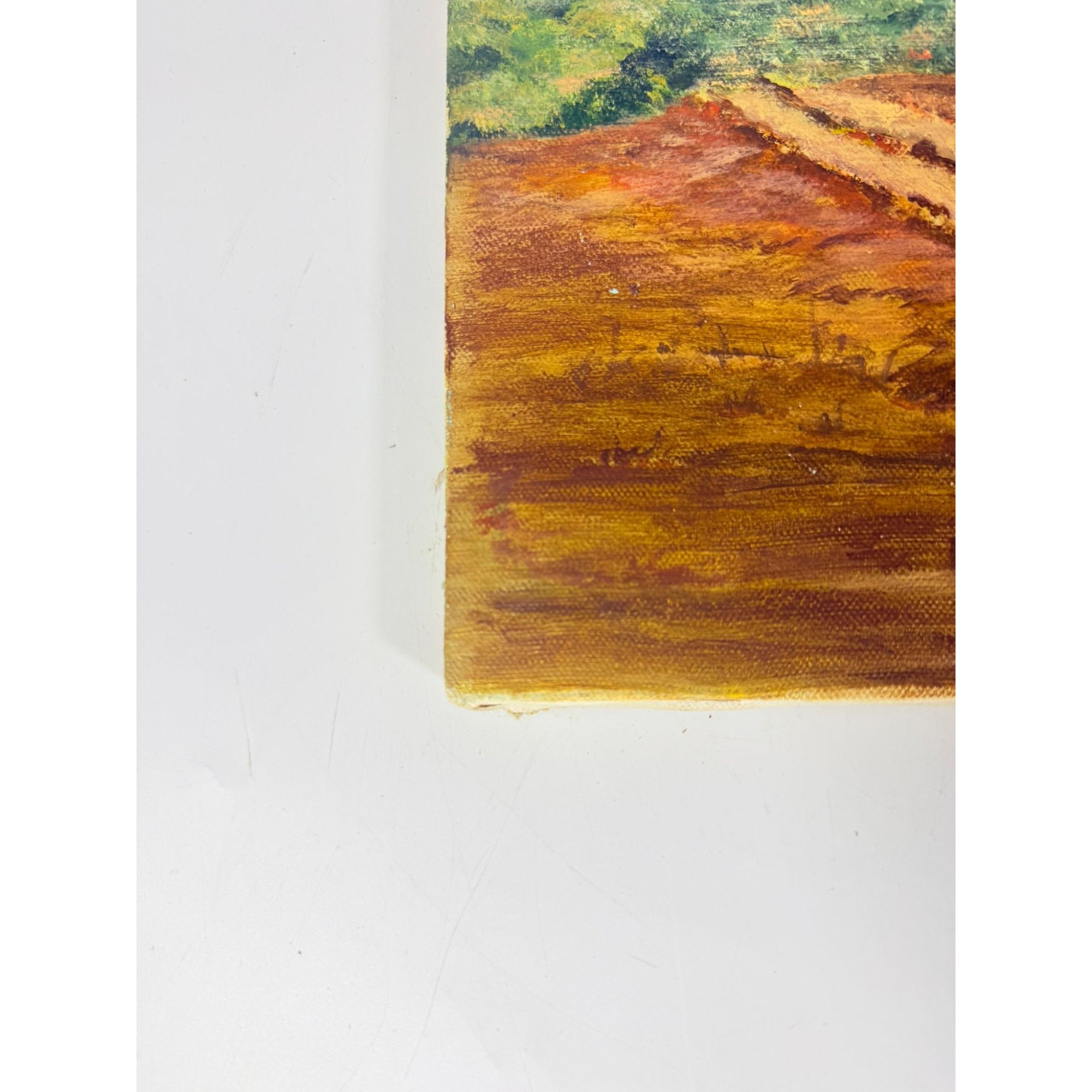 OIl on Canvas Unsigned Pastoral Rustic Hand Painted Unique Home Decor Art