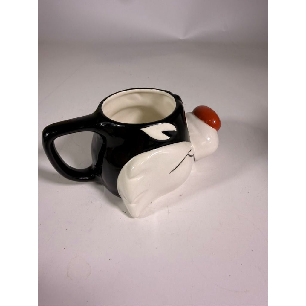 Ceramic Mug 3D Set 5 Looney Tunes Bugs Bunny, Sylvester, Wille E Coyote, Road Runner, Daffy Duck Vintage Cartoon Characters Warner Brothers