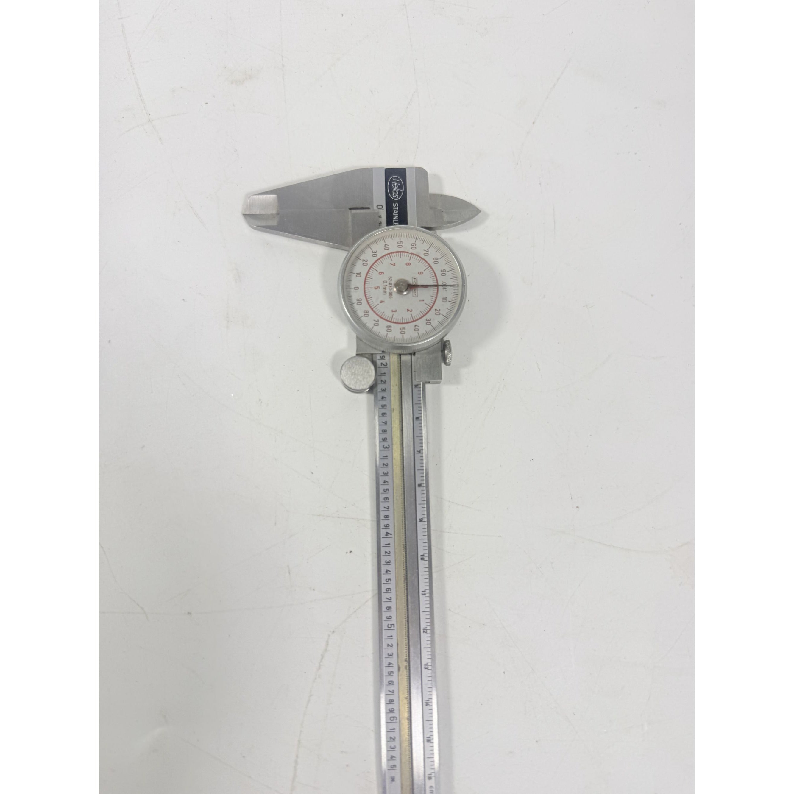 Helios Fowler 52-030-006 .001 Dial Caliper 6.5" Stainless Steel WORKING F153 Germany
