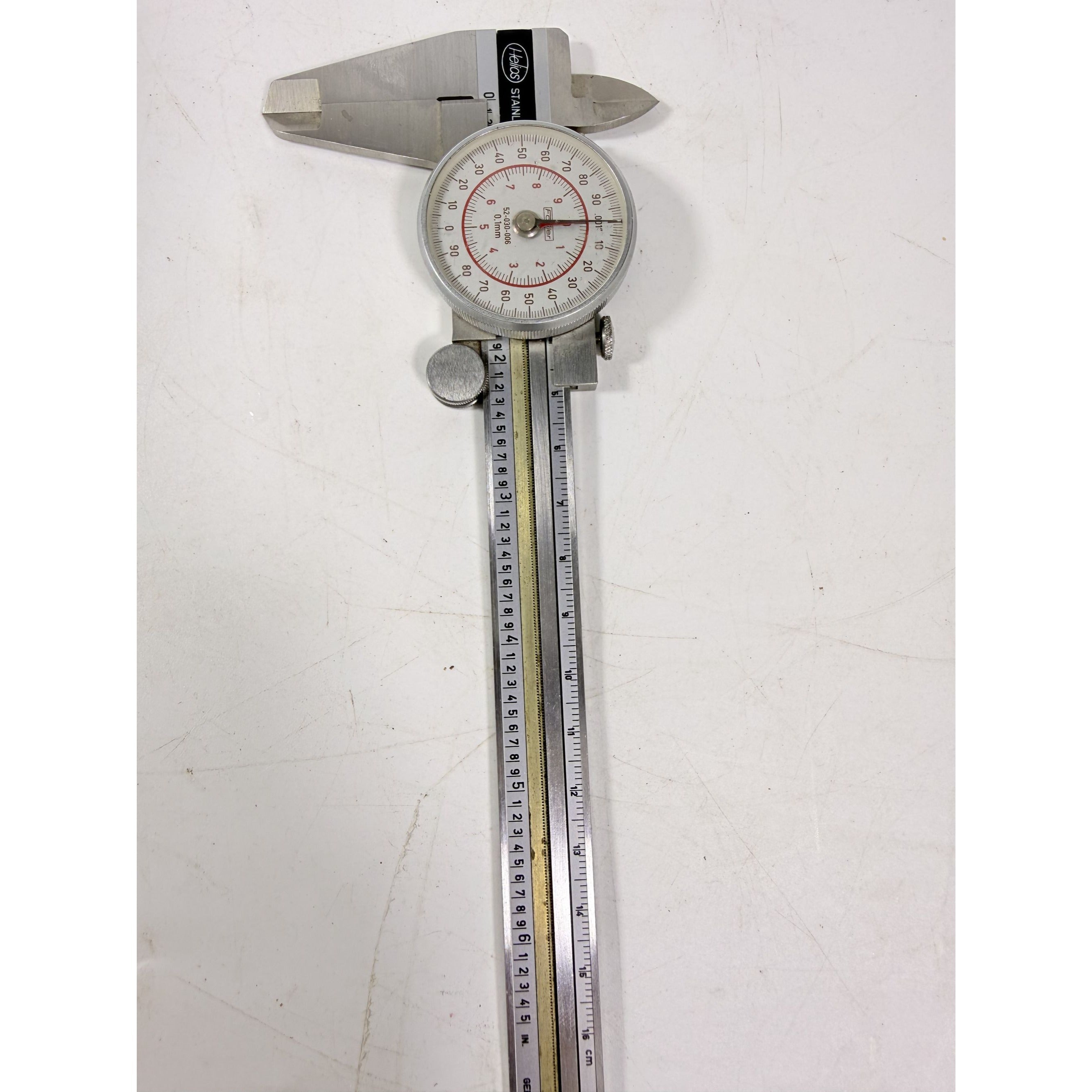Helios Fowler 52-030-006 .001 Dial Caliper 6.5" Stainless Steel WORKING F153 Germany