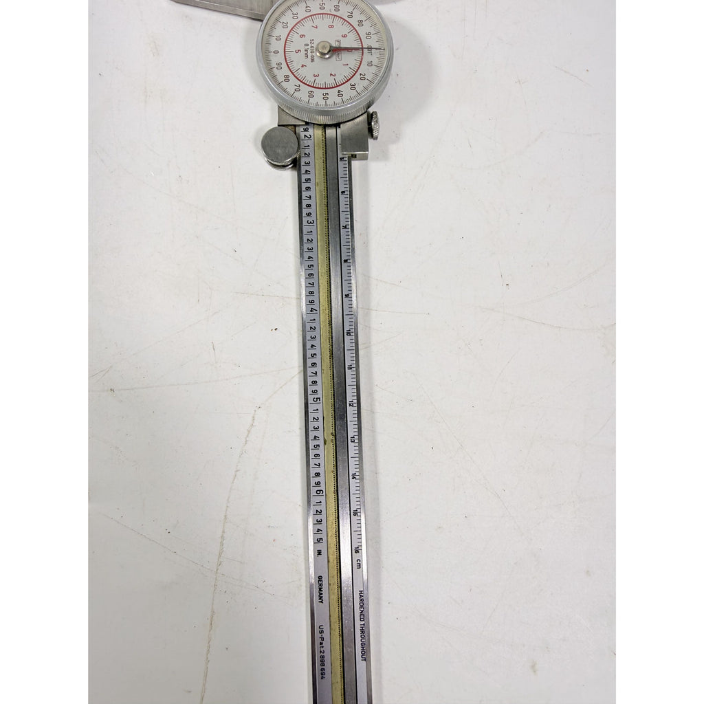 Helios Fowler 52-030-006 .001 Dial Caliper 6.5" Stainless Steel WORKING F153 Germany
