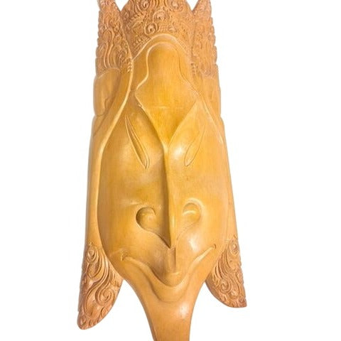 Ethnic Figural Large Bali Mask Teak Wood Sculpture Hand Carved Wooden Wall Art Indonesia Balinese TribalHome Decor Decorative Accents