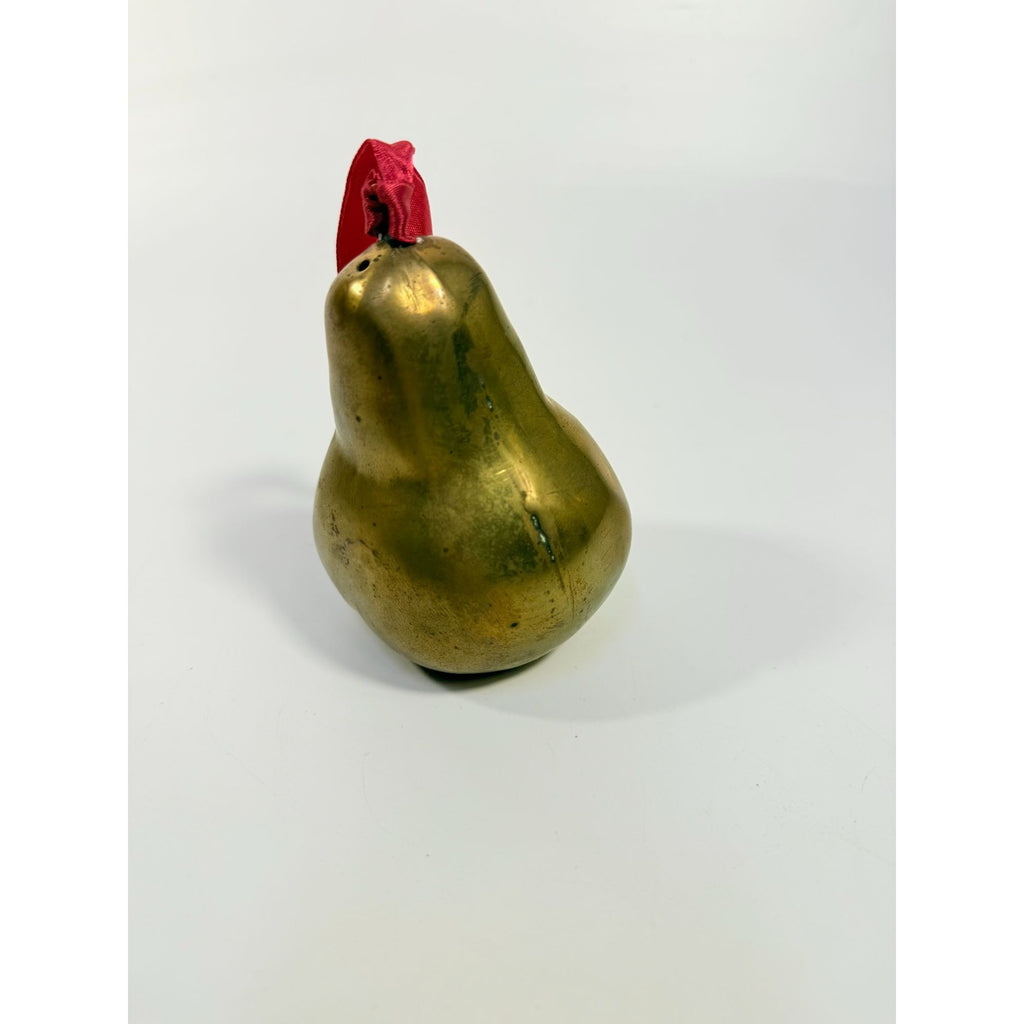 Brass Pear shaped Ornament Life sized Christmas Tree Home Decor Decorative Accents Holiday Patina Unique Decor