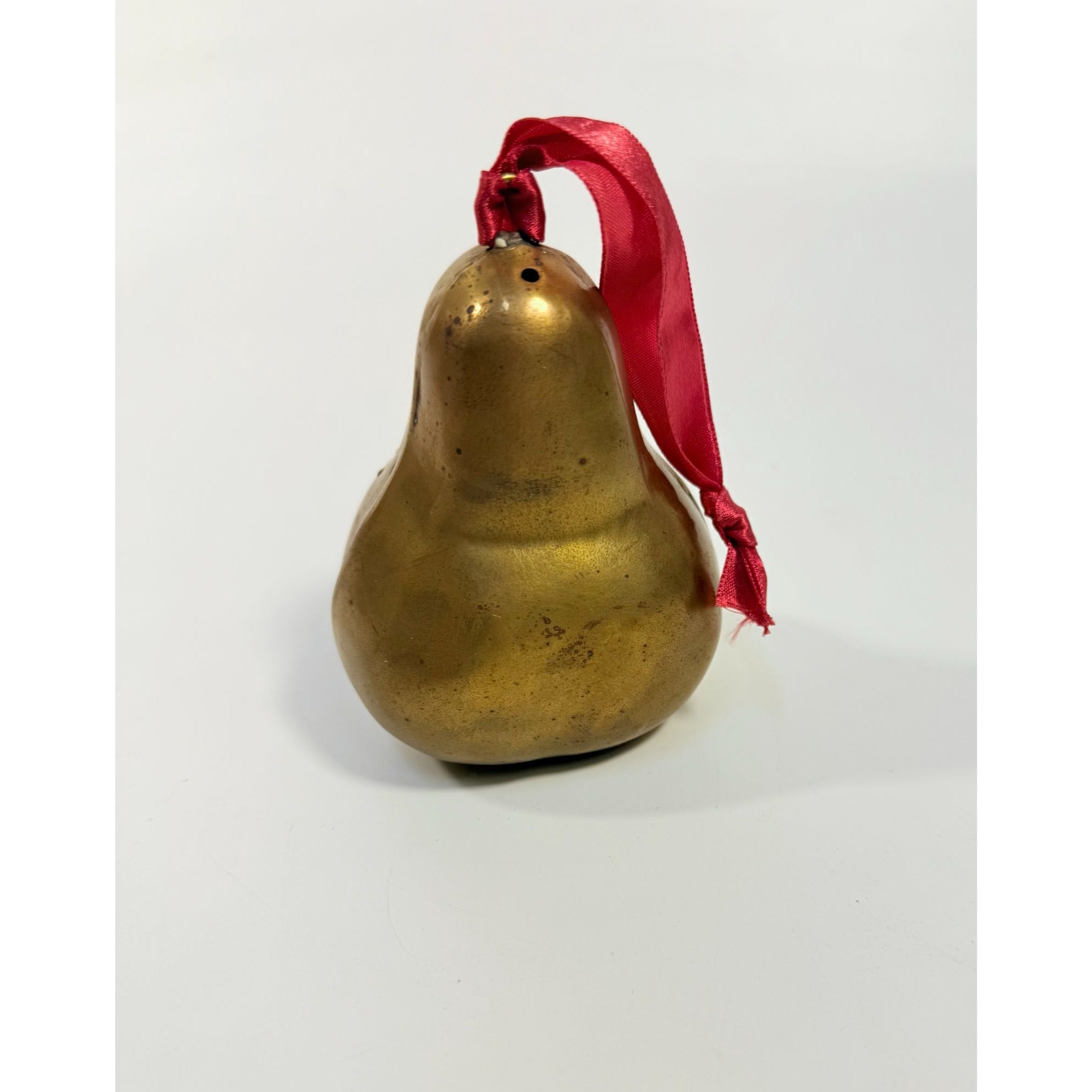 Brass Pear shaped Ornament Life sized Christmas Tree Home Decor Decorative Accents Holiday Patina Unique Decor