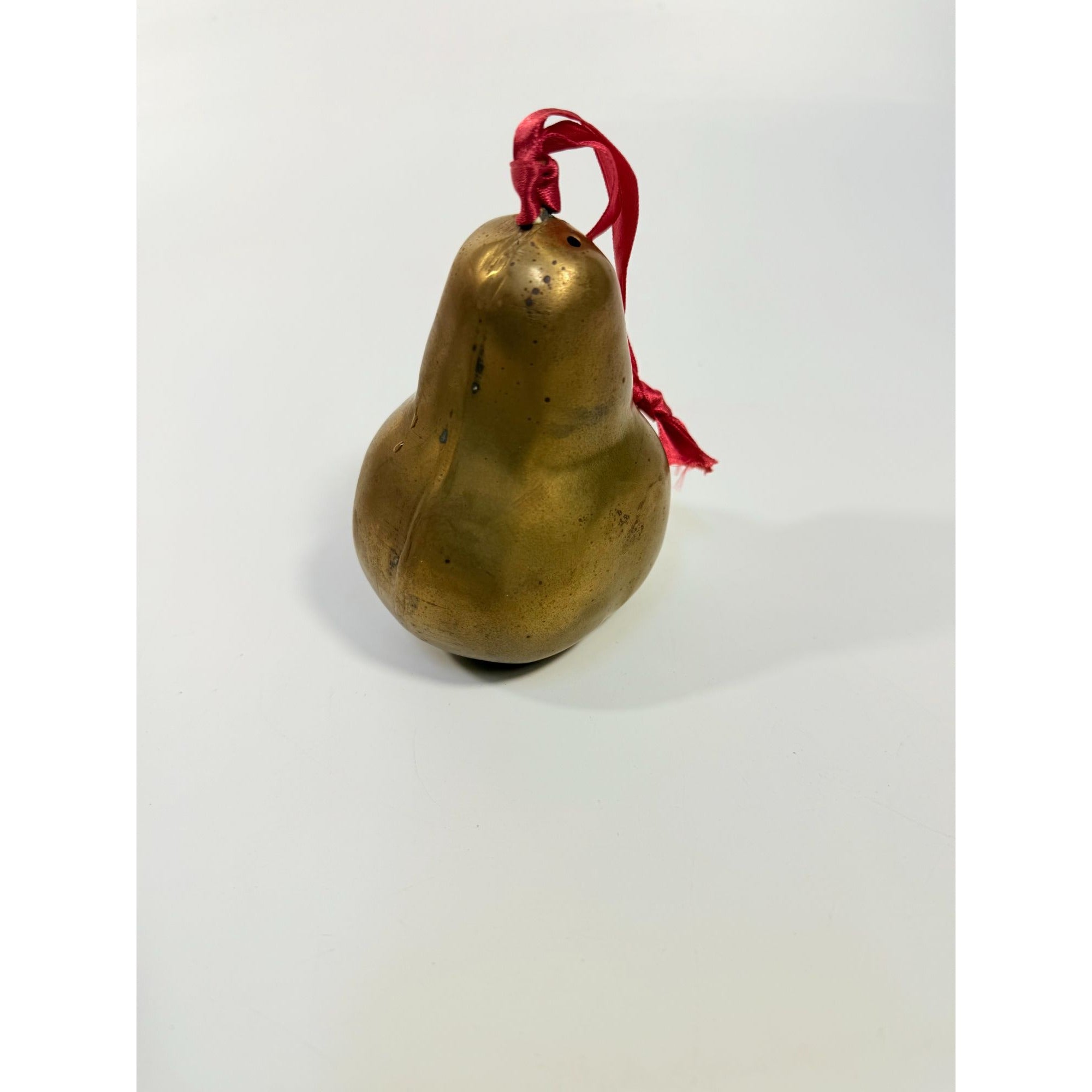 Brass Pear shaped Ornament Life sized Christmas Tree Home Decor Decorative Accents Holiday Patina Unique Decor