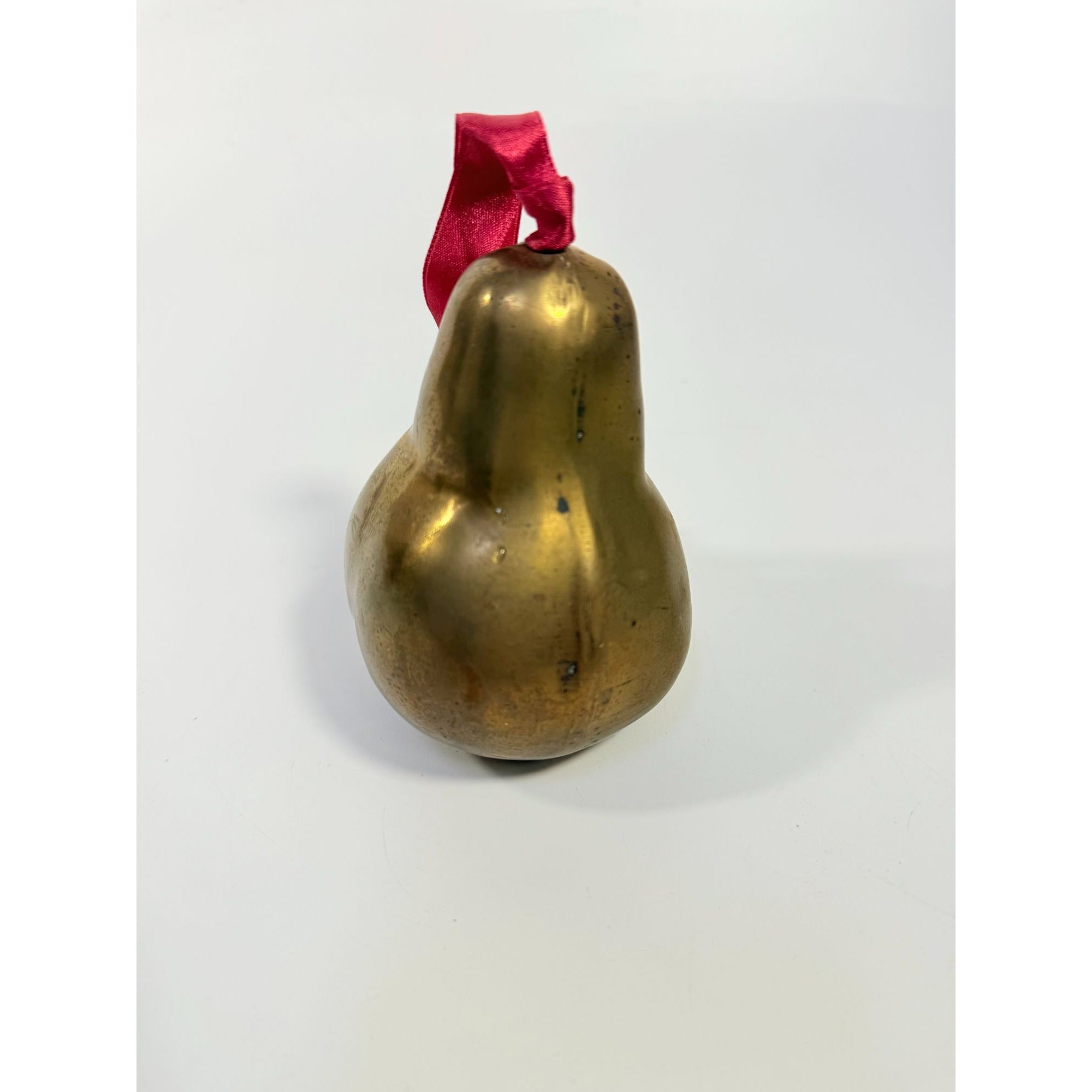 Brass Pear shaped Ornament Life sized Christmas Tree Home Decor Decorative Accents Holiday Patina Unique Decor