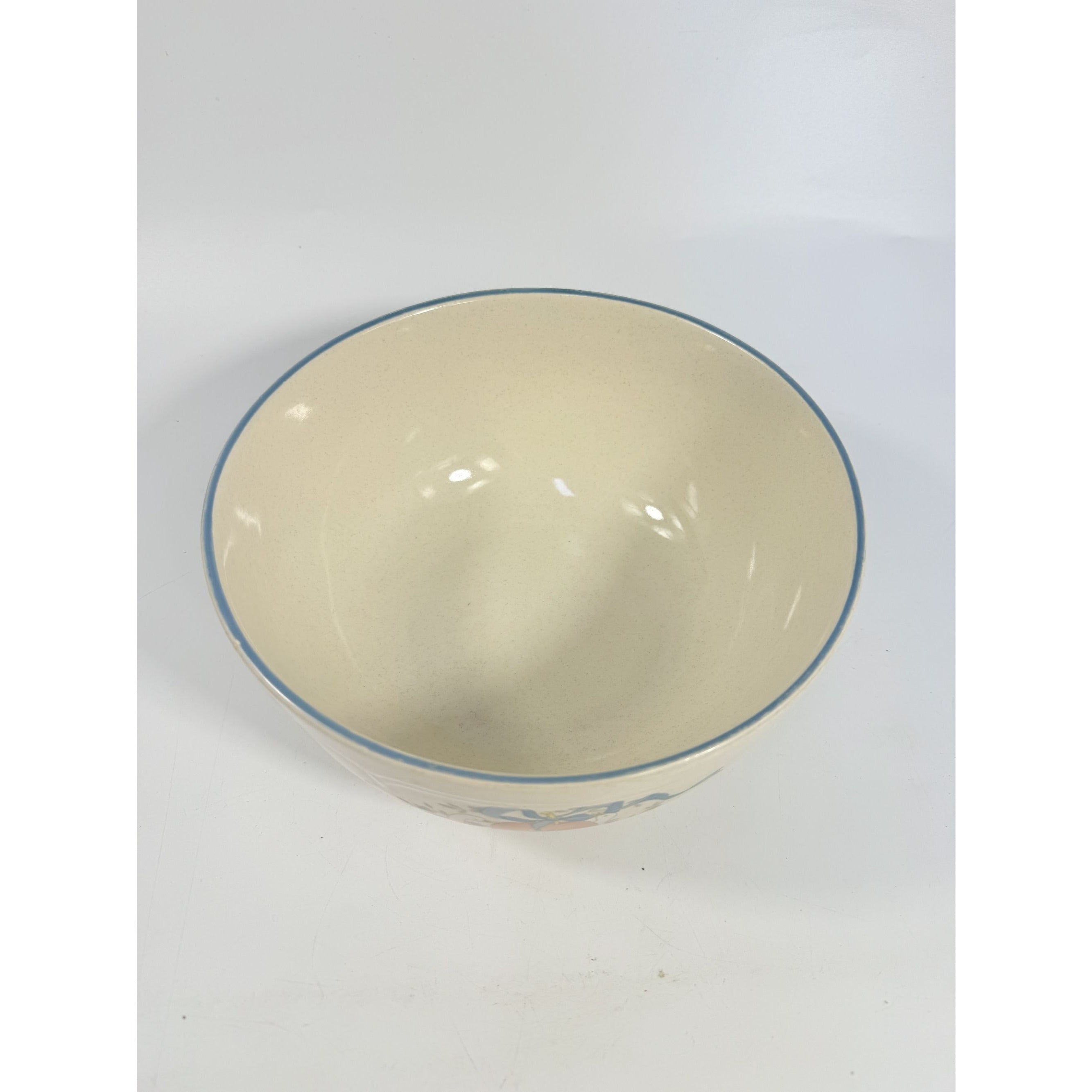 Vegtable Mixing Serving Bowl Marmalade International Staoneware Replacement China Vintage Cottage Granny Core Geese Apples