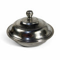 Pewter Serving Bowl Covered Vegetable Wilton Armetele Plough Tavern Large Round 1973 Vintage Columbia PA Replacement Dishes Colonial