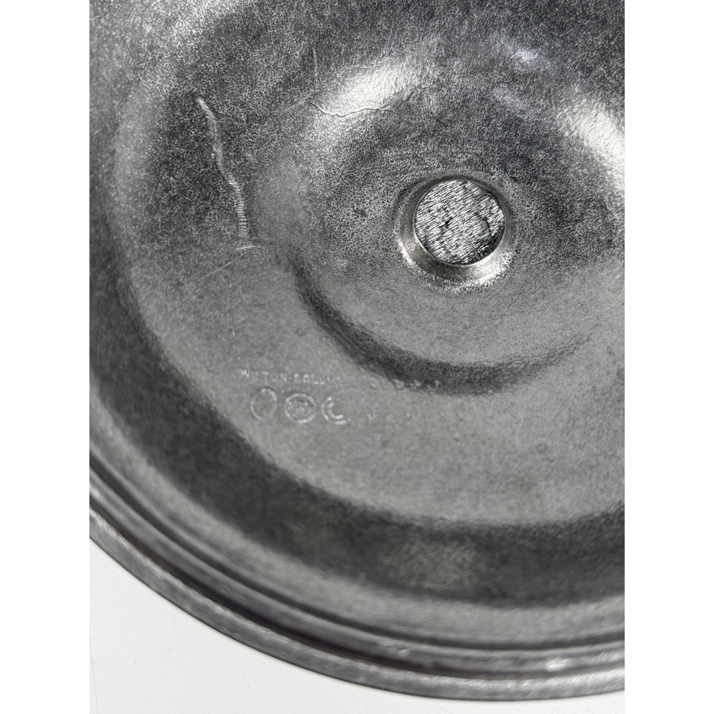 Pewter Serving Bowl Covered Vegetable Wilton Armetele Plough Tavern Large Round 1973 Vintage Columbia PA Replacement Dishes Colonial