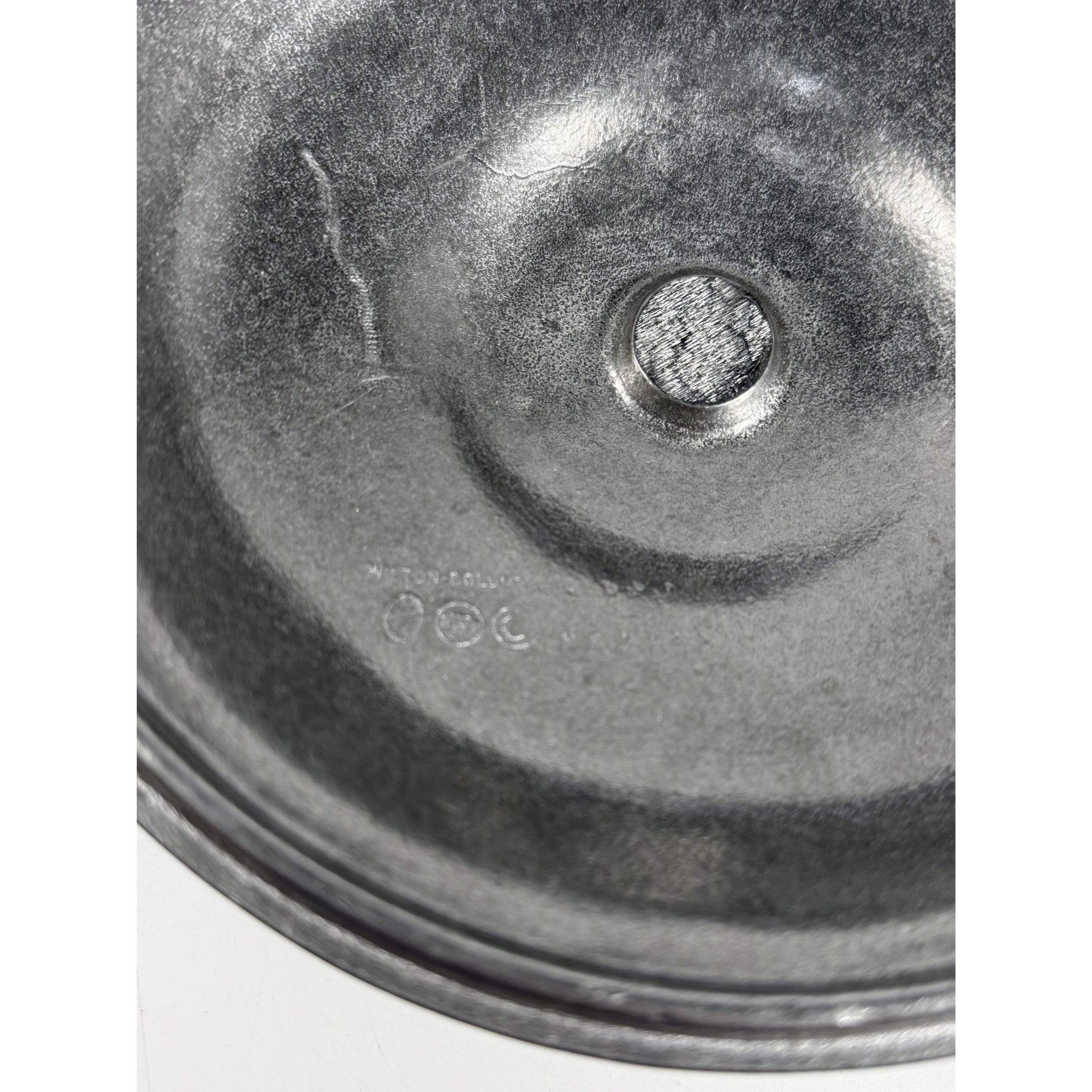 Pewter Serving Bowl Covered Vegetable Wilton Armetele Plough Tavern Large Round 1973 Vintage Columbia PA Replacement Dishes Colonial