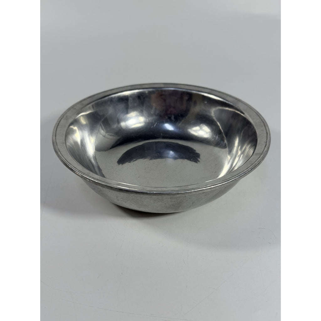 Pewter Serving Bowl Covered Vegetable Wilton Armetele Plough Tavern Large Round 1973 Vintage Columbia PA Replacement Dishes Colonial