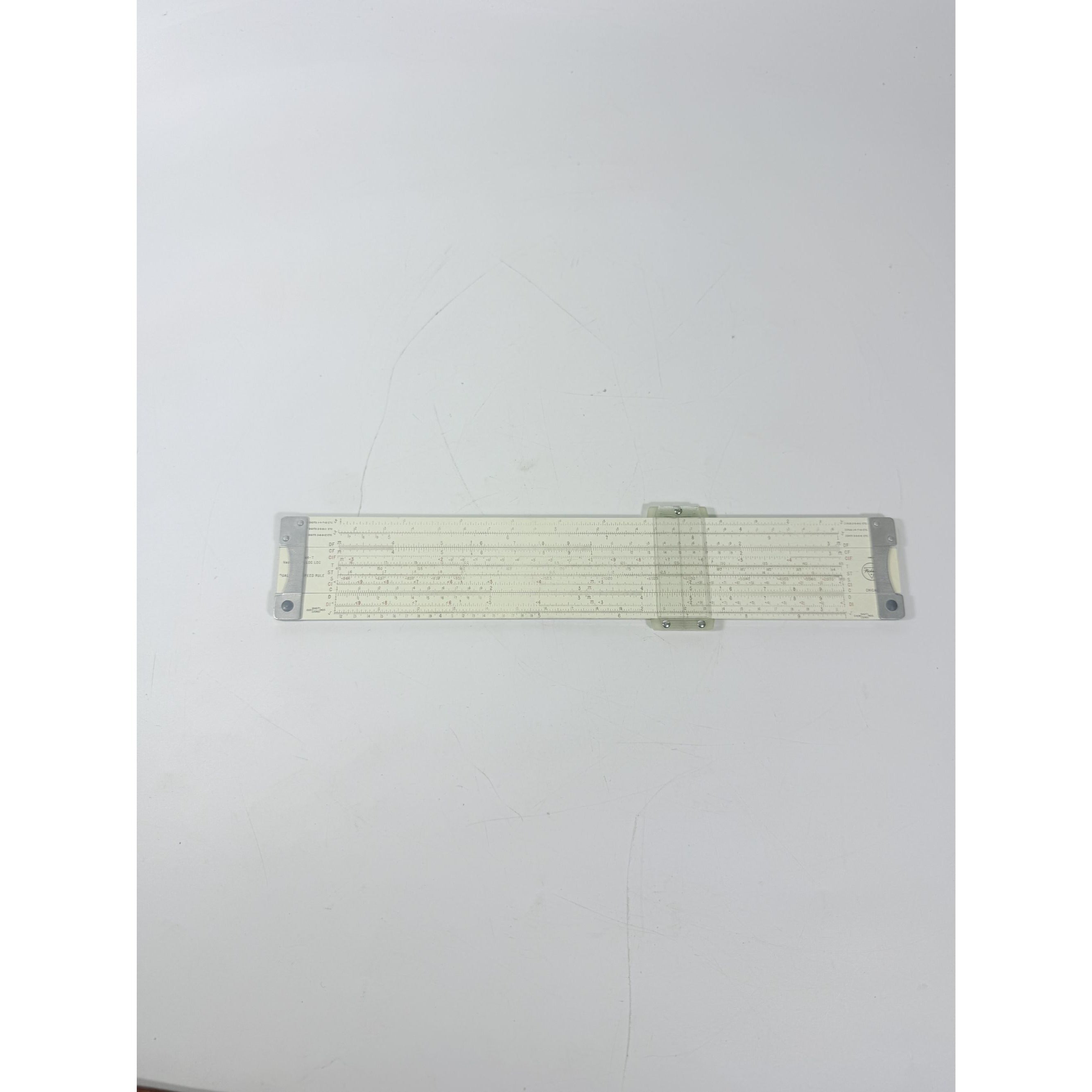 Slide Rule Vector Type 1959 Pickett Model N4- T Log Dual Base (Moog Synthesizer) Leather Case