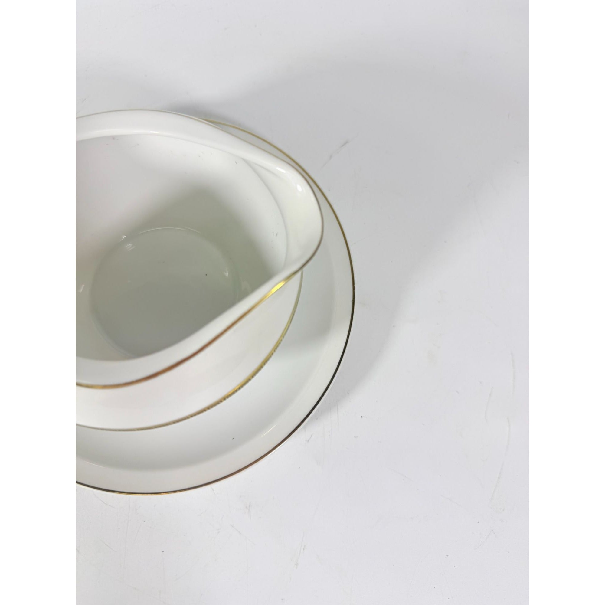 Gravy Boat Saucer Key Largo by Meito Black Greek Key On Gold Band Royal M Japan Replacement China Vintage Elegant Traditional