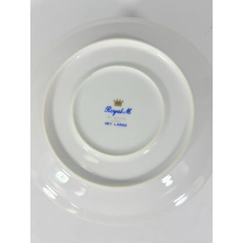 Gravy Boat Saucer Key Largo by Meito Black Greek Key On Gold Band Royal M Japan Replacement China Vintage Elegant Traditional