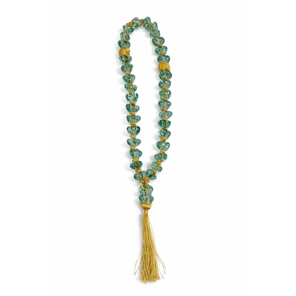 Handblown Prayer Necklace Large 33 Beads Blue Glass Tasbih Hanging Decor Mesbha 370 grams Islamic Rosary Religious Jewelry  Mala Meditation