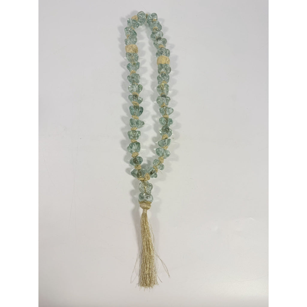 Handblown Prayer Necklace Large 33 Beads Blue Glass Tasbih Hanging Decor Mesbha 370 grams Islamic Rosary Religious Jewelry  Mala Meditation