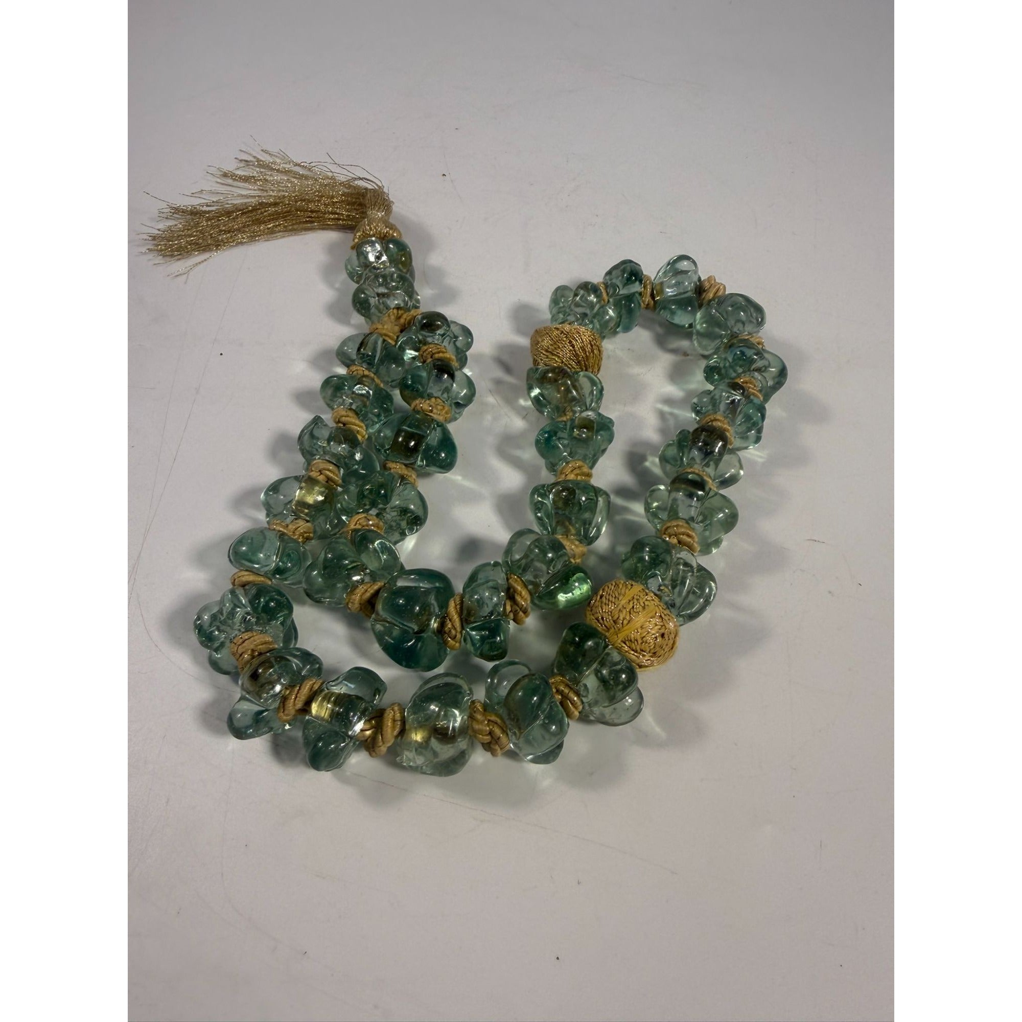 Handblown Prayer Necklace Large 33 Beads Blue Glass Tasbih Hanging Decor Mesbha 370 grams Islamic Rosary Religious Jewelry  Mala Meditation