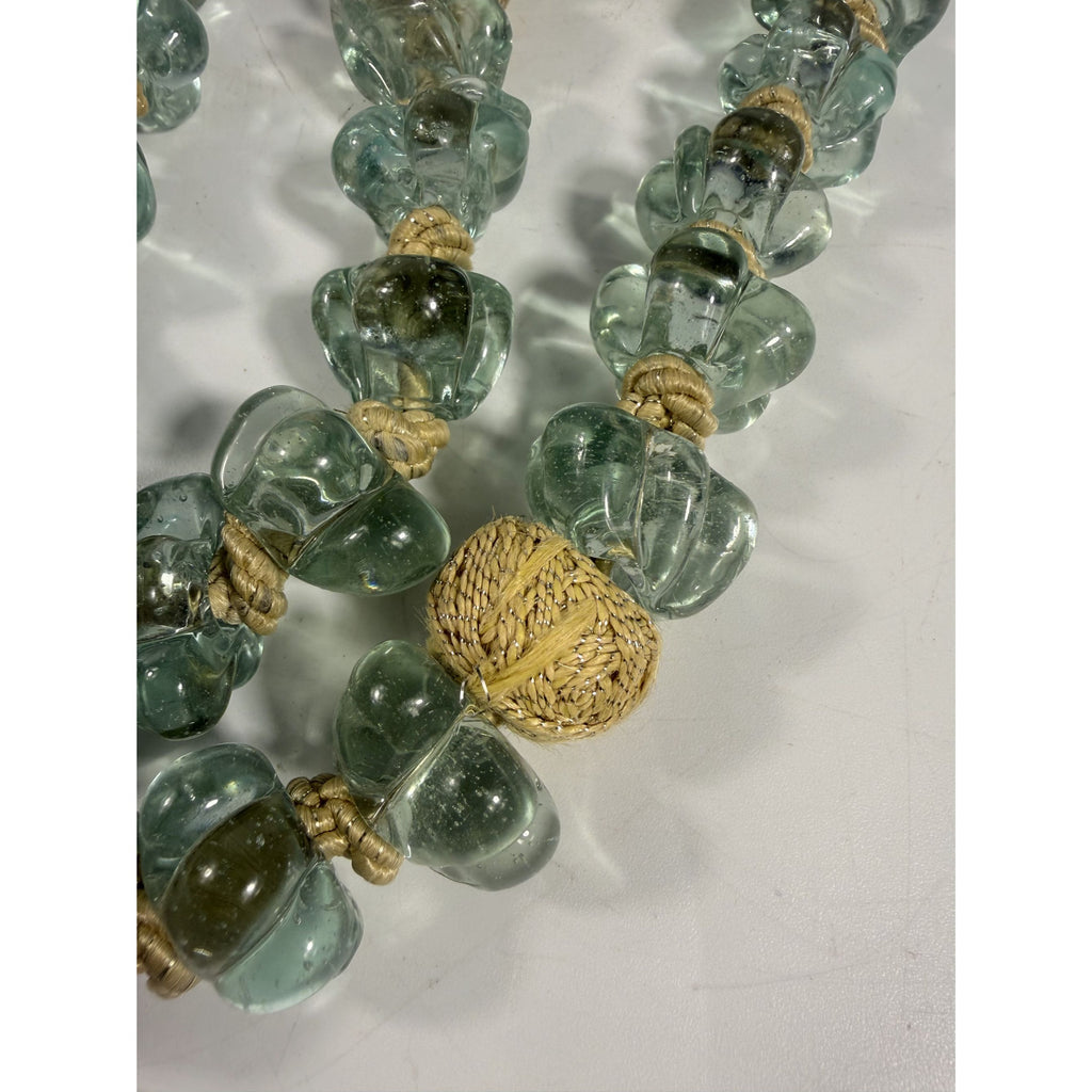 Handblown Prayer Necklace Large 33 Beads Blue Glass Tasbih Hanging Decor Mesbha 370 grams Islamic Rosary Religious Jewelry  Mala Meditation