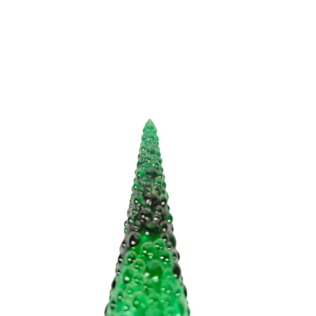 Bottle Stopper Empoli Vintage Emerald Hobnail Green Glass Genie  MCM Italy  8” Replacement  Mid Century Glassware