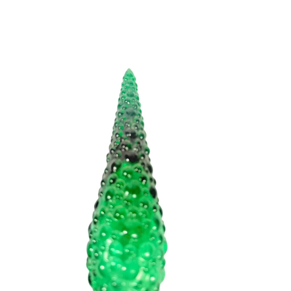 Bottle Stopper Empoli Vintage Emerald Hobnail Green Glass Genie  MCM Italy  8” Replacement  Mid Century Glassware