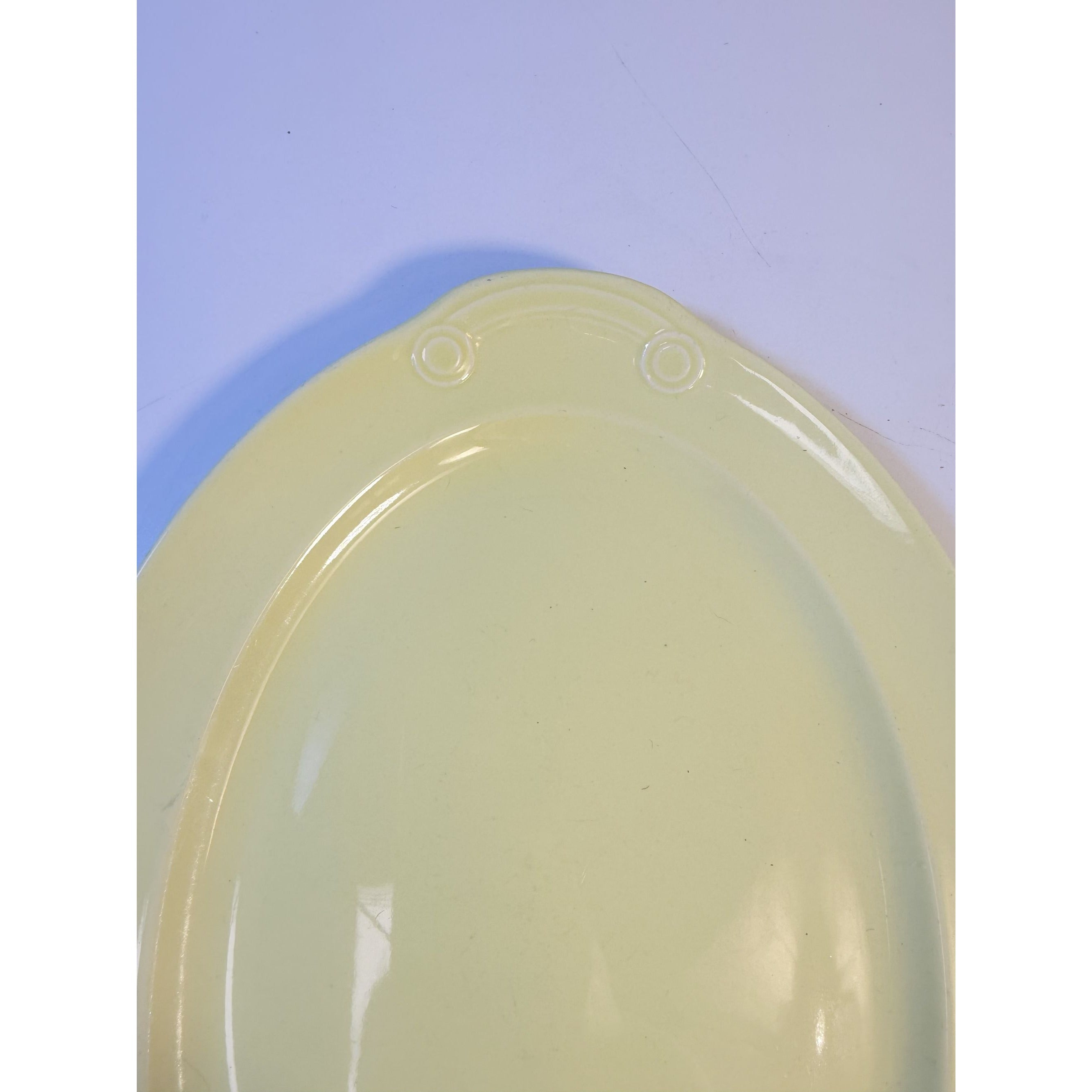 Oval Platters Set 3 Taylor Smith and Taylor Lu Ray Pastels Tab Handled Pink Blue Yellow Spring Mid Century Replacement Serving China Hostess